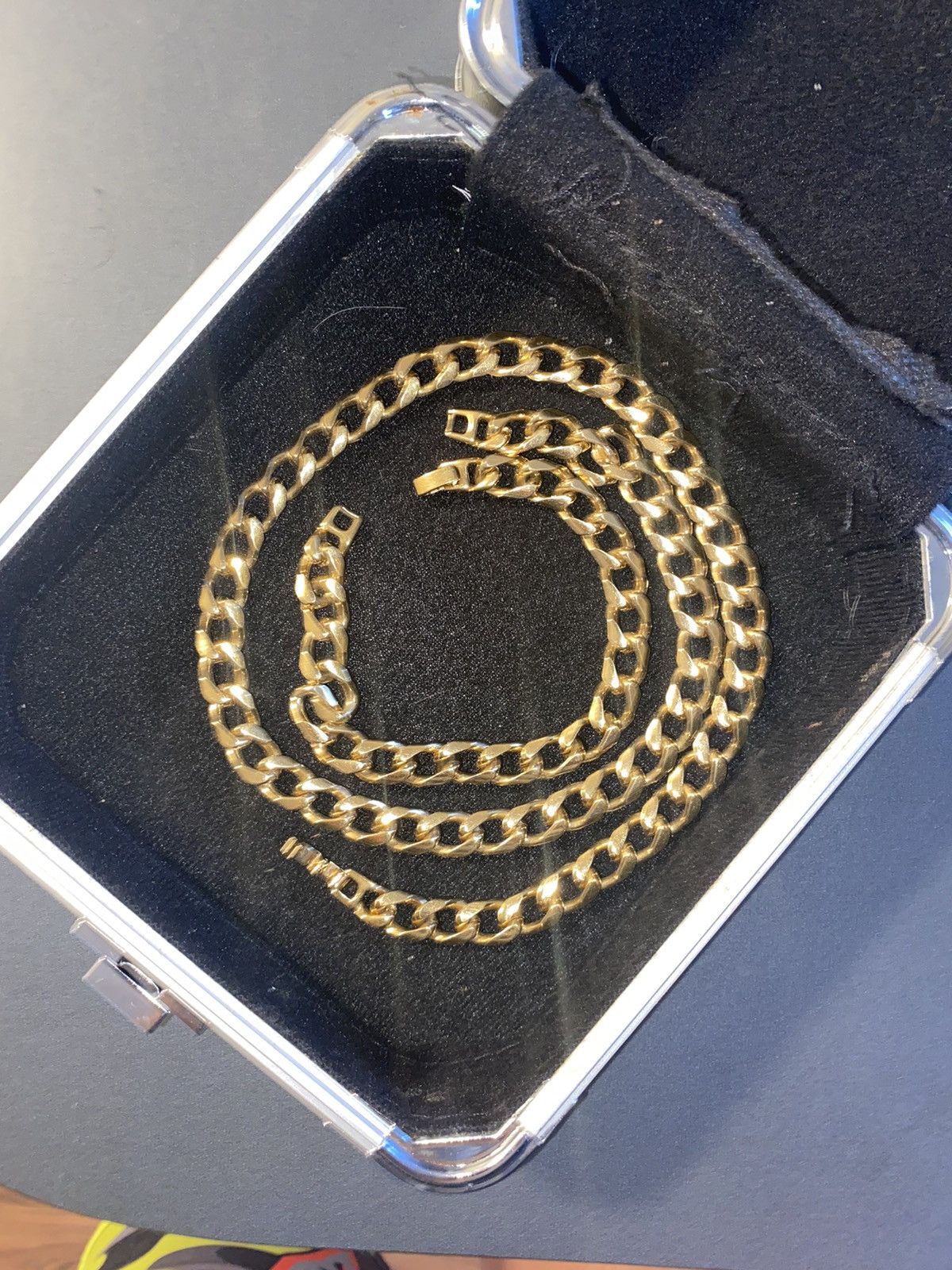 Jewelry Hollow Cuban Bracelet Gold Plated 9" Size ONE SIZE - 18 Thumbnail