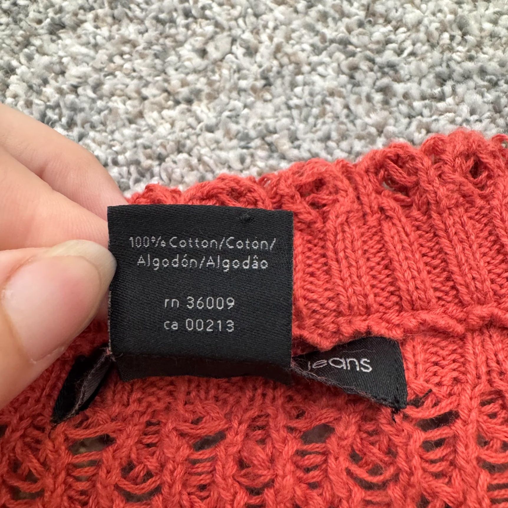Calvin Klein Calvin Klein Jeans Sweater Women M Red Knit Solid Boho Cottagecore Retro 70s Prairie Romantic Size M / US 6-8 / IT 42-44 - 3 Thumbnail