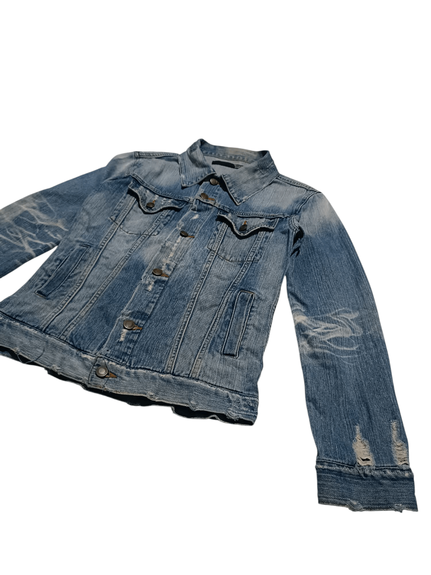Japanese Brand Exhibitionist Jacket Jeans Distressed Ripped Size US M / EU 48-50 / 2 - 3 Thumbnail