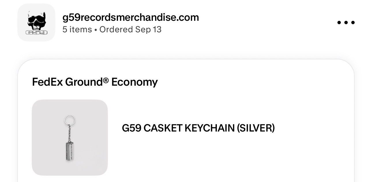 G59 Records G59 CASKET KEYCHAIN (SILVER) Size ONE SIZE - 2 Thumbnail