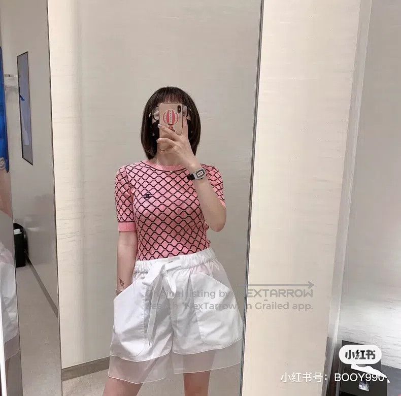 Chanel Chanel White bow tie mesh shorts Size 24" / US 00 / IT 34 - 7 Thumbnail
