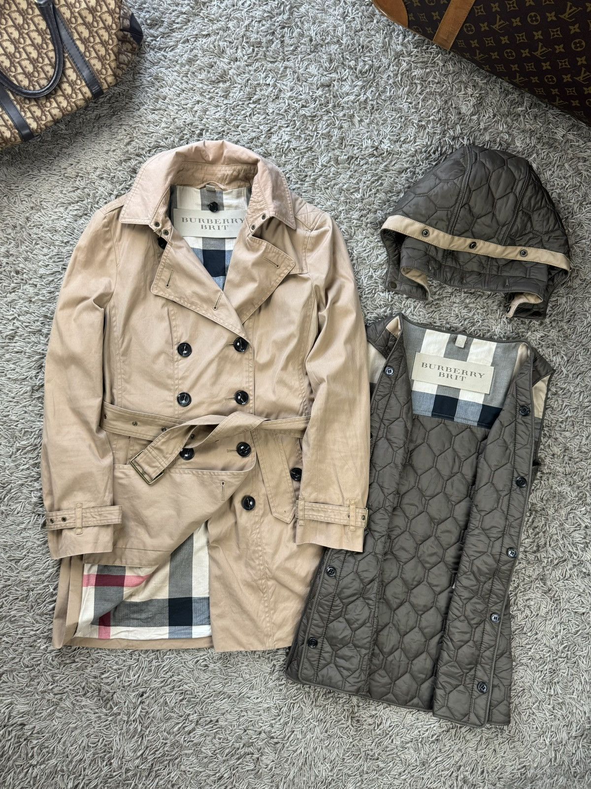 Burberry Rare trench coat Burberry original luxury streetwear item Size S / US 4 / IT 40 - 1 Thumbnail
