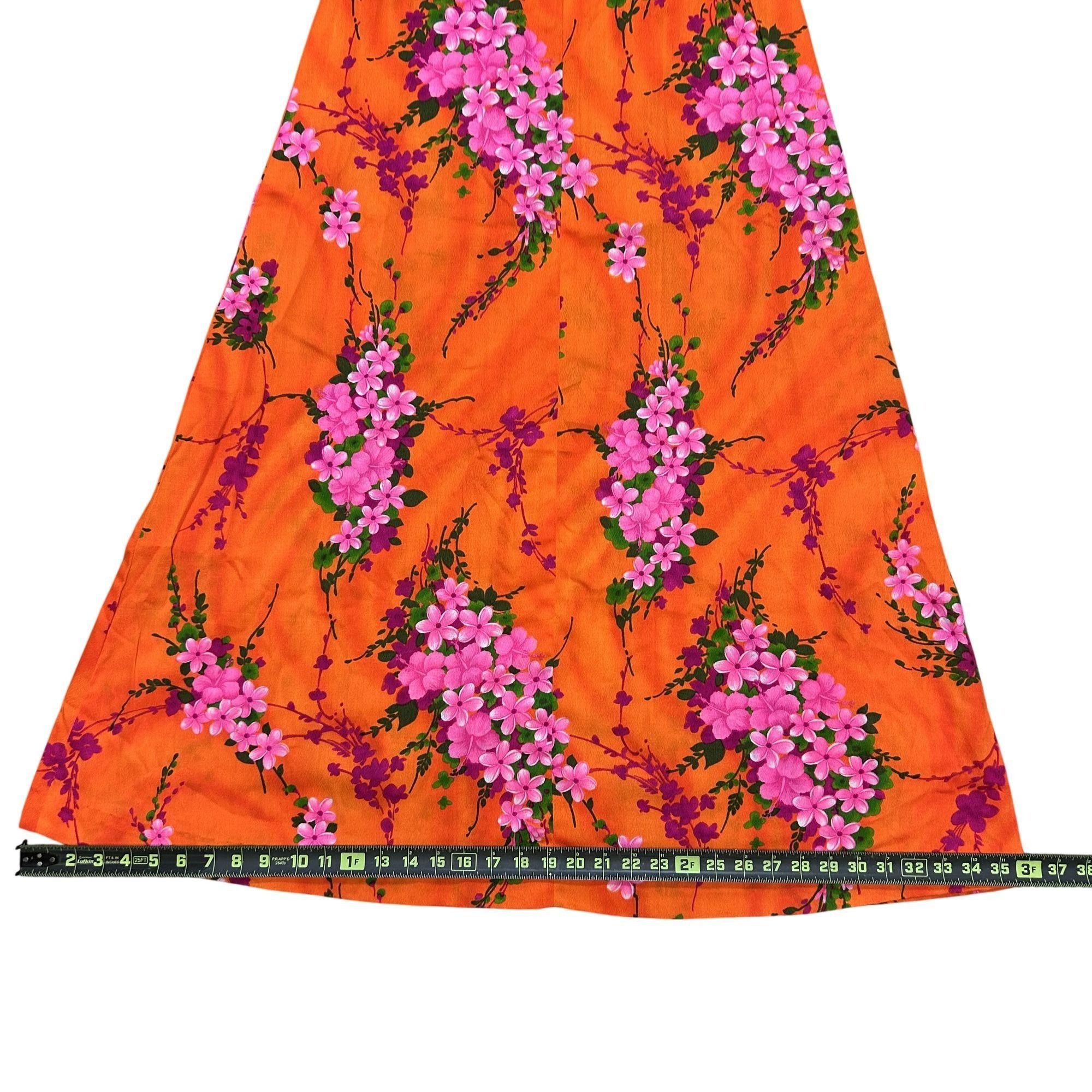 Other 60's Ui Maikai Floral Hawaiian WEDDING Dress Honeymoon Maxi Size S / US 4 / IT 40 - 12 Thumbnail