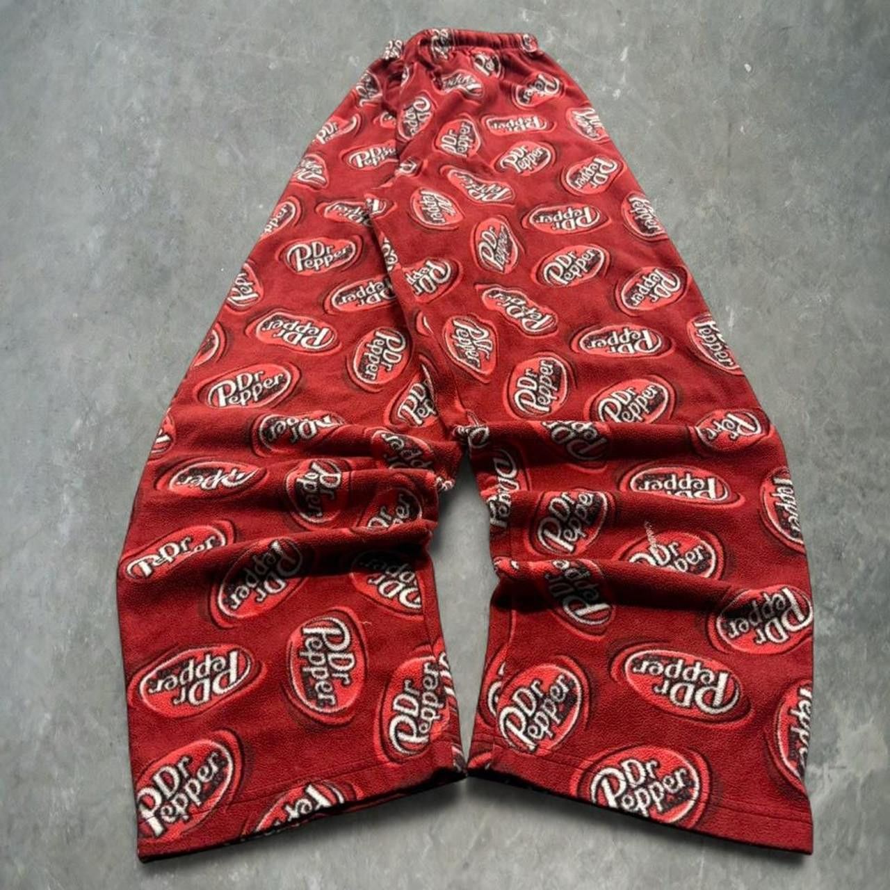 Vintage Crazy Vintage Y2K 2000s Baggy Dr Pepper Sweatpants Pajama Pants! Size US 34 / EU 50 - 1 Thumbnail