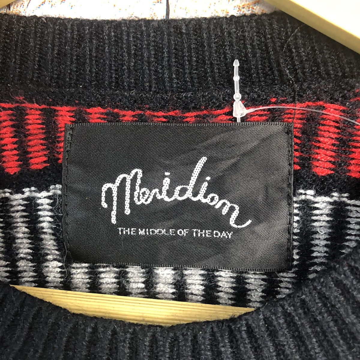 Homespun Knitwear × Japanese Brand × OVER THE STRiPES Merldiom Red stripe Knitwear sweatshirt #A772 Size S / US 4 / IT 40 - 9 Thumbnail