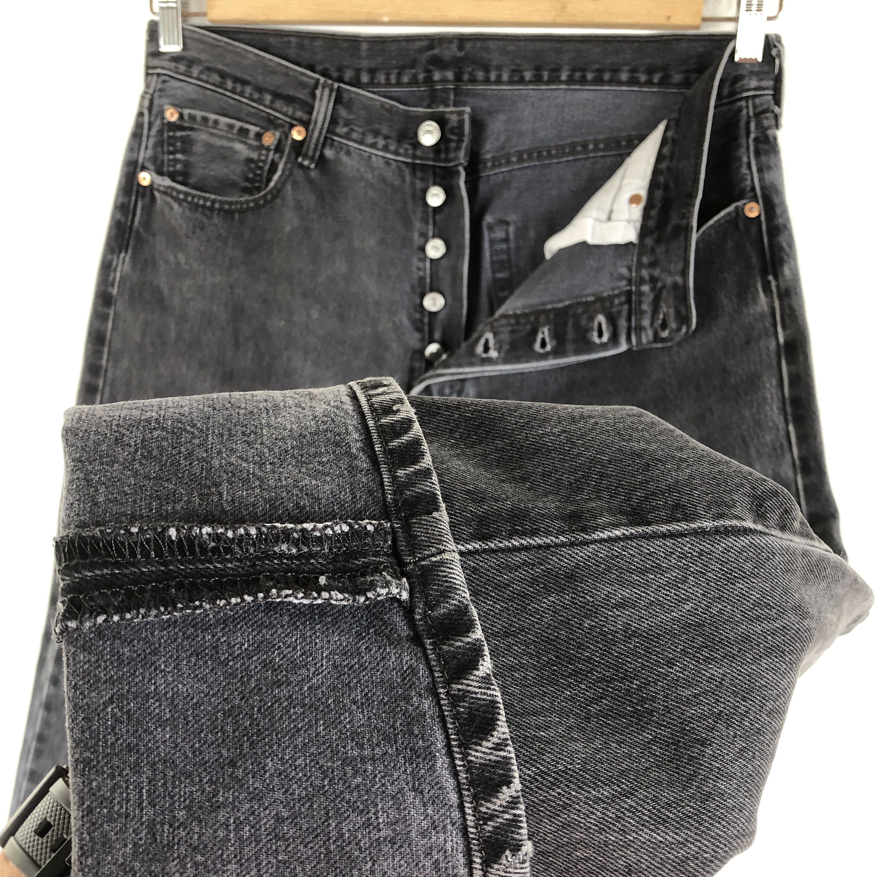 Levi's Vintage Levis 501 Jeans Super Black Levi's Stonewash Denim Size US 34 / EU 50 - 8 Thumbnail