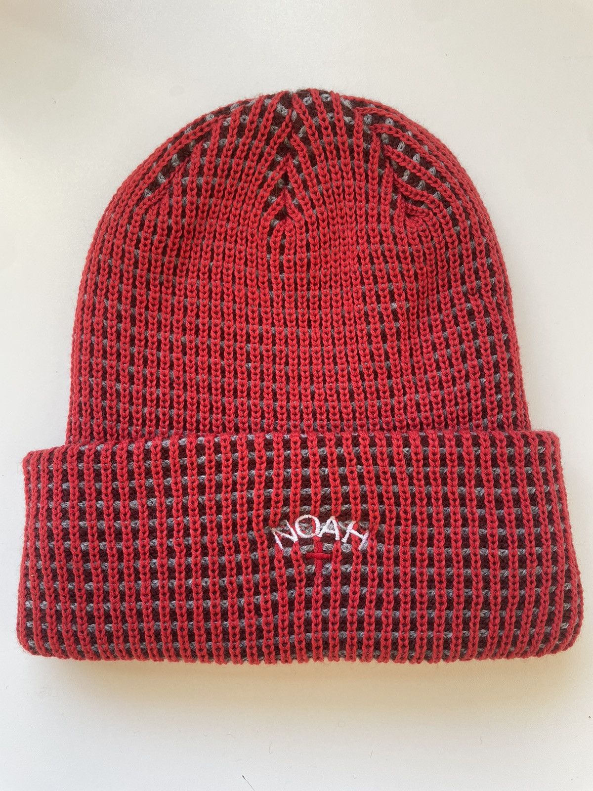 Noah Noah Tri-Color Beanie RED Size ONE SIZE - 1 Thumbnail