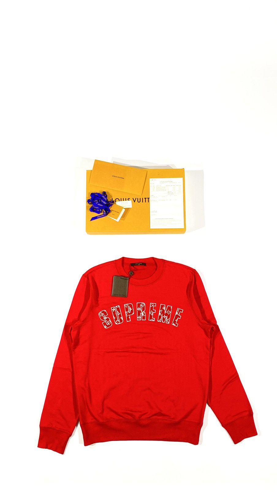 Louis Vuitton × Supreme LOUIS VUITTON X SUPREME L Arc Logo crew neck sweatshirt Size US L / EU 52-54 / 3 - 1 Thumbnail