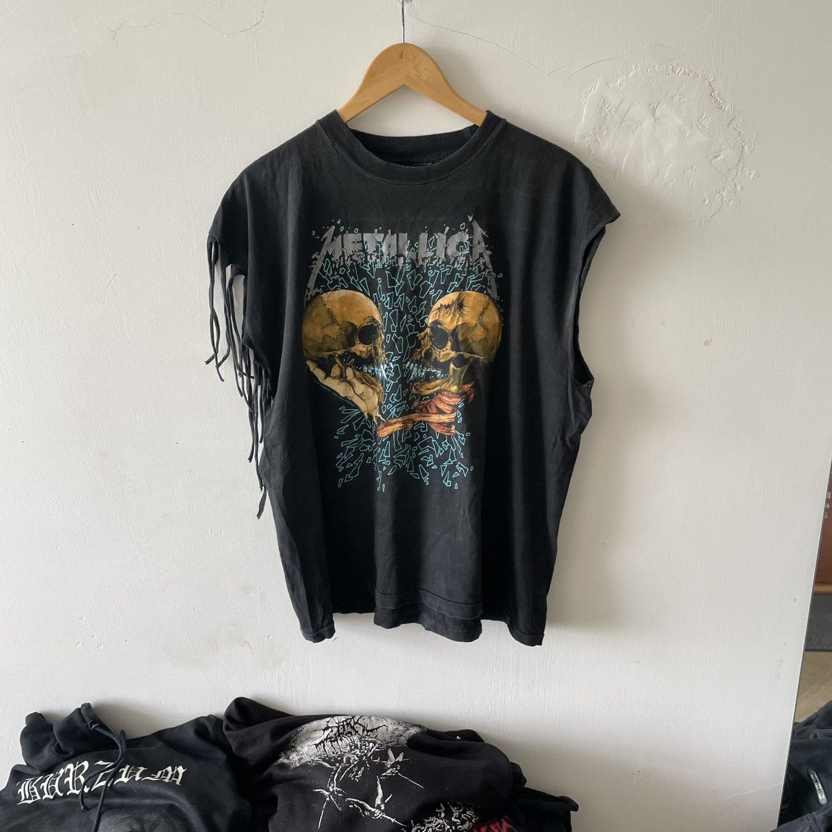 Band Tees × Metallica × Vintage 🔥Ultra Rare🔥Vintage 1991 Metallica Tee shirt double print Size US XL / EU 56 / 4 - 2 Thumbnail