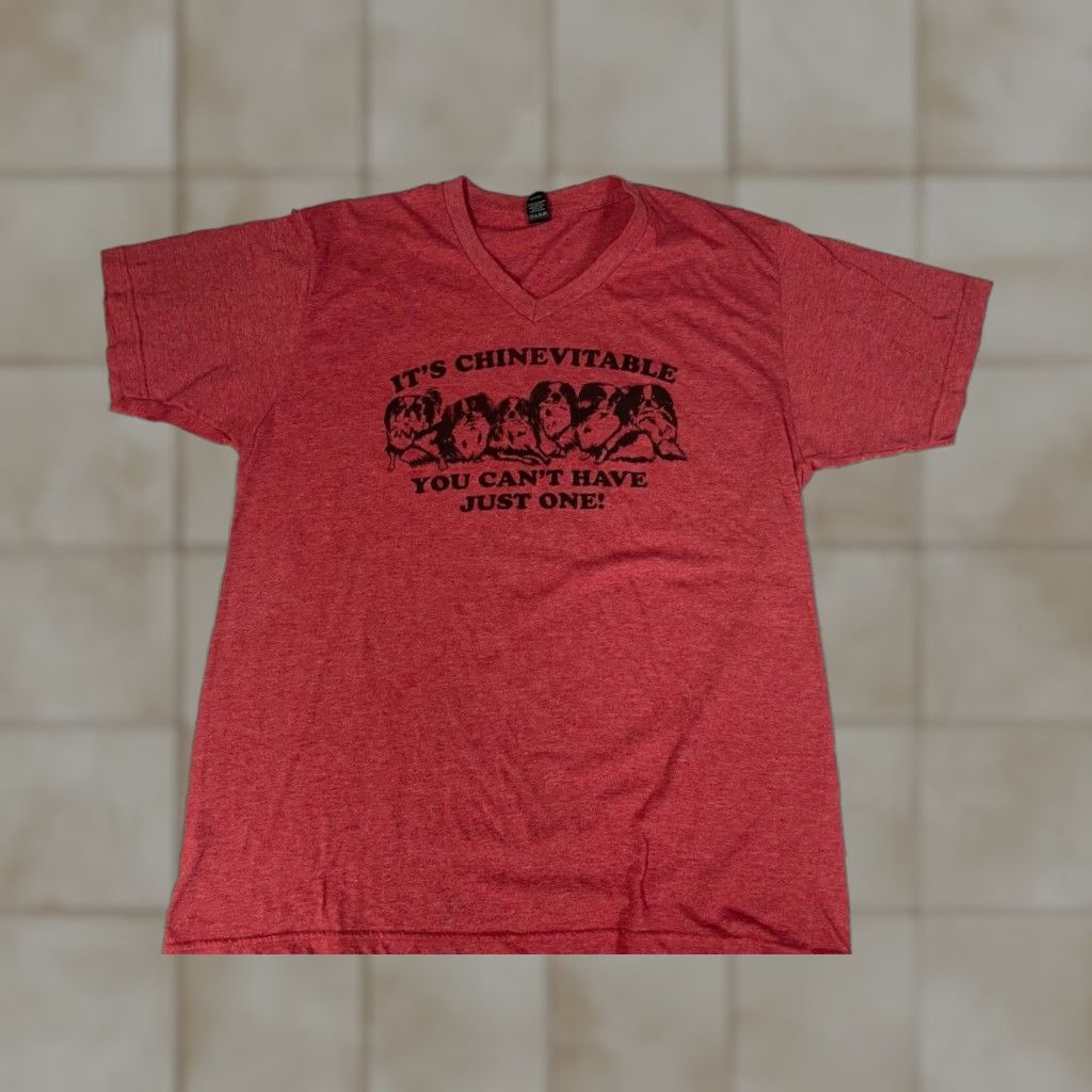 Tultex Dogs Mens T-Shirt L Red Tultex Hanes Beefy-T Chipotle Logo Cotton Size US L / EU 52-54 / 3 - 1 Thumbnail