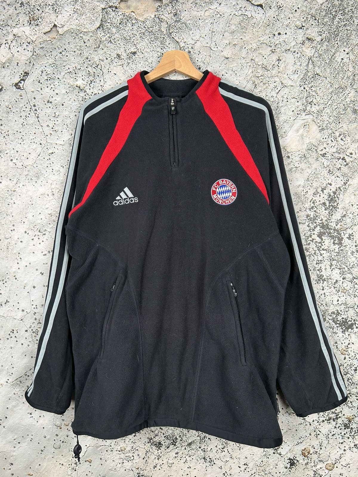 Adidas Vintage Bayern Munich Soccer Jersey Fleece Football Rare 00s Size US XL / EU 56 / 4 - 1 Thumbnail