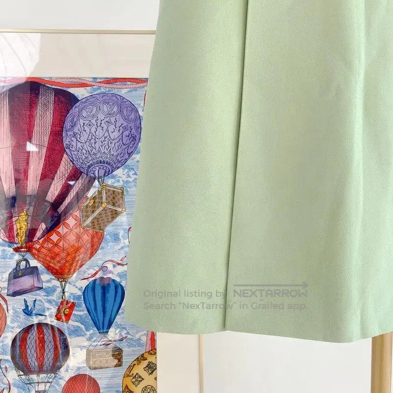 Miu Miu Miu Miu Sleeveless A-Line Dress in Green . Size XL / US 12-14 / IT 48-50 - 7 Thumbnail