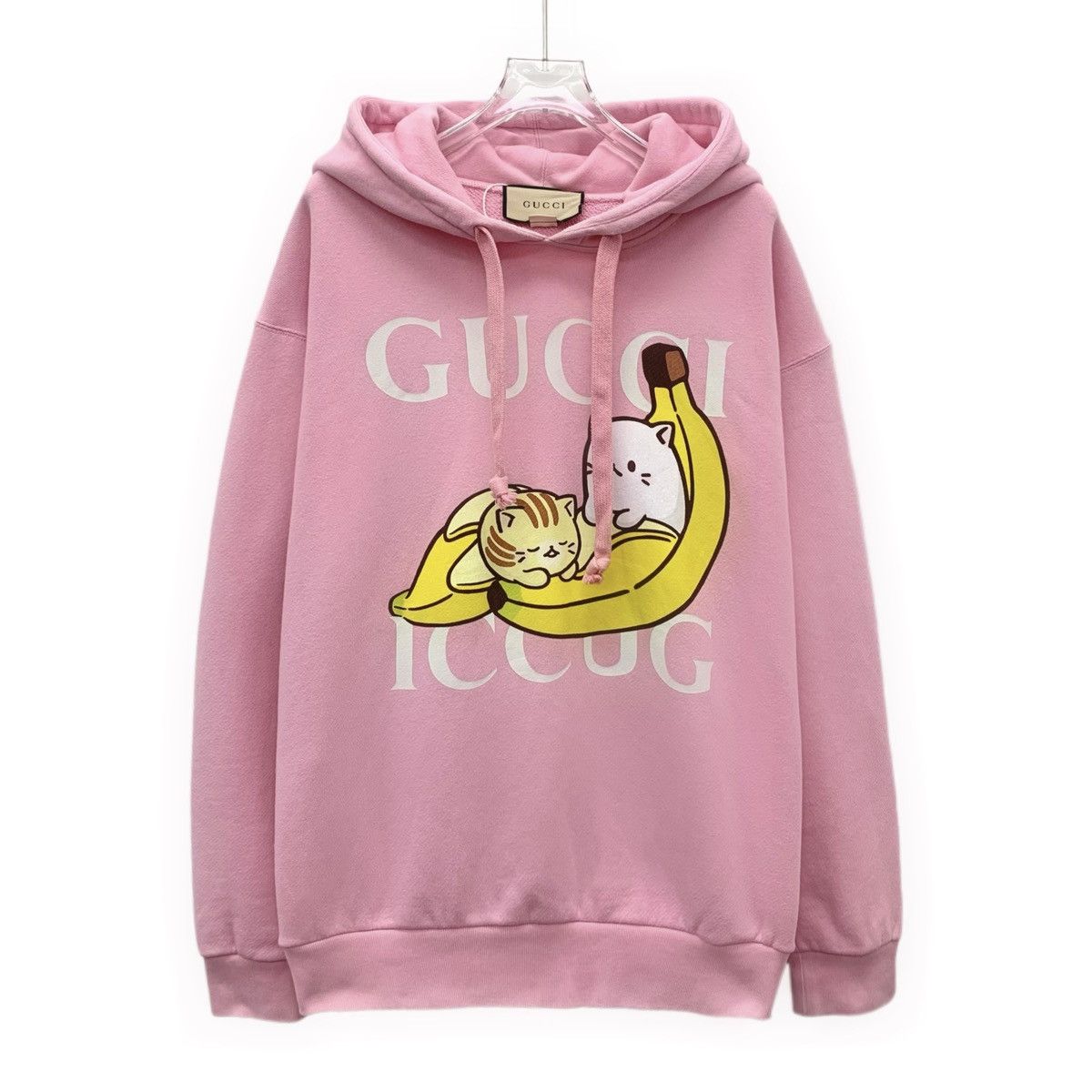 Gucci Gucci x Bananya Logo Cat Printed Hooded Sweatshirt K26WX Size S / US 4 / IT 40 - 1 Thumbnail