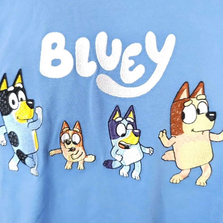 Vintage Bluey T Shirt Mens Large Blue Ludo Studio Embroidered Cartoon Cotton Crew Neck Short Sleeve Shirt Mens Girls Boys Added? Size US L / EU 52-54 / 3 - 3 Thumbnail
