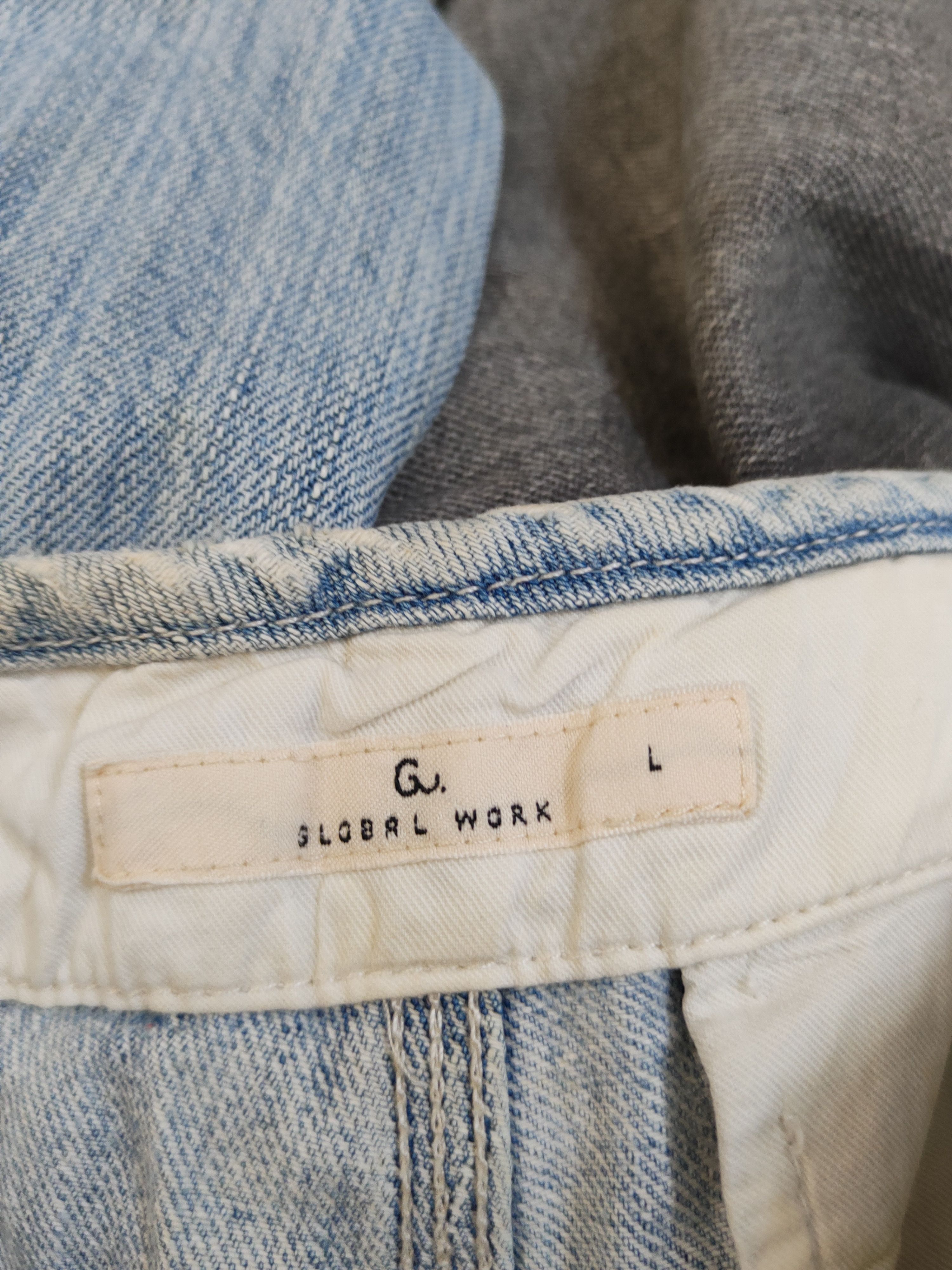 Global Work Global Work Light Blue Distressed Ripped denim Jeans #W1488 Size US 33 - 15 Thumbnail