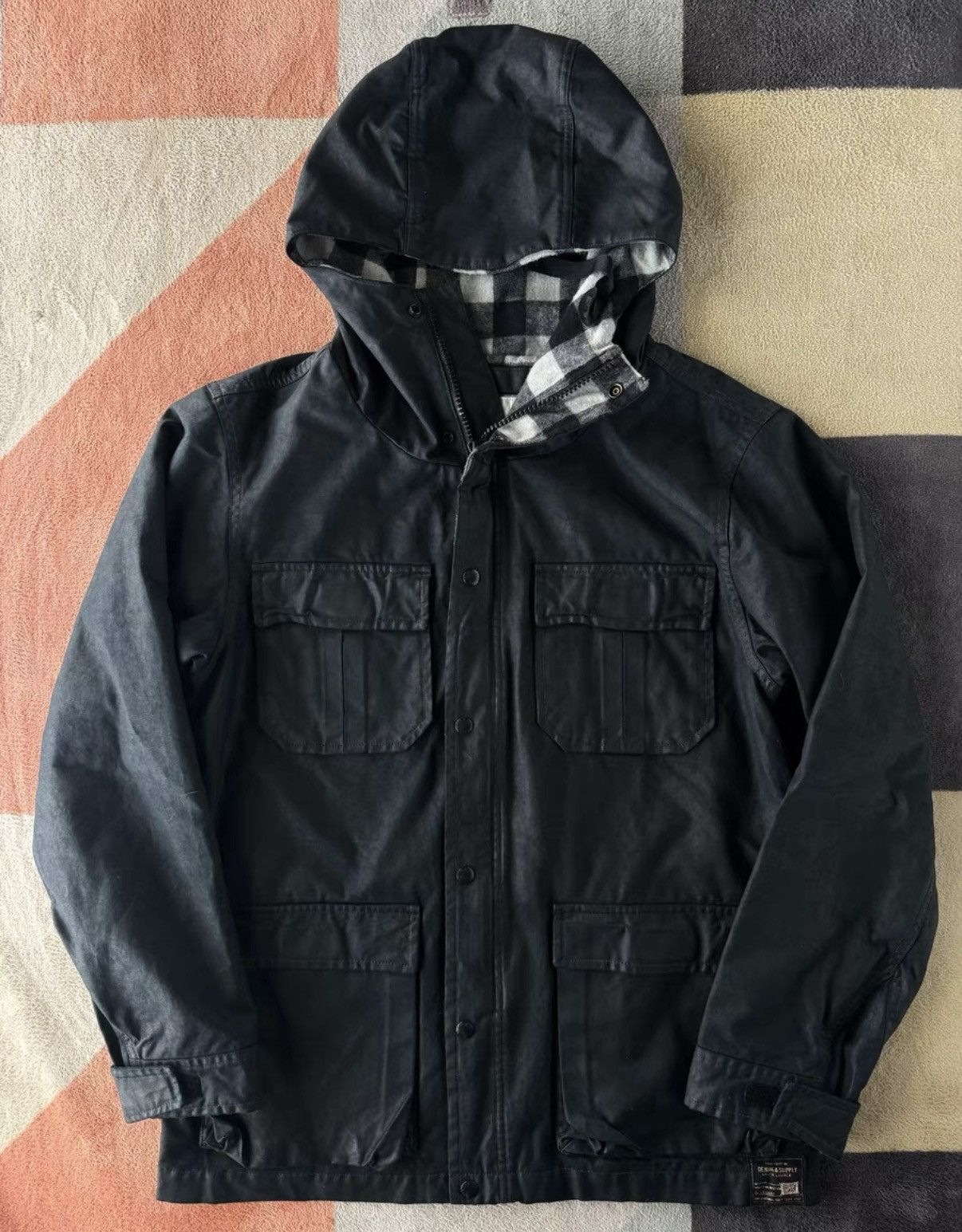 Denim & Supply Ralph Lauren Denim Supply Ralph Lauren Waxed Hooded Jacket K22 Size US M / EU 48-50 / 2 - 1 Thumbnail