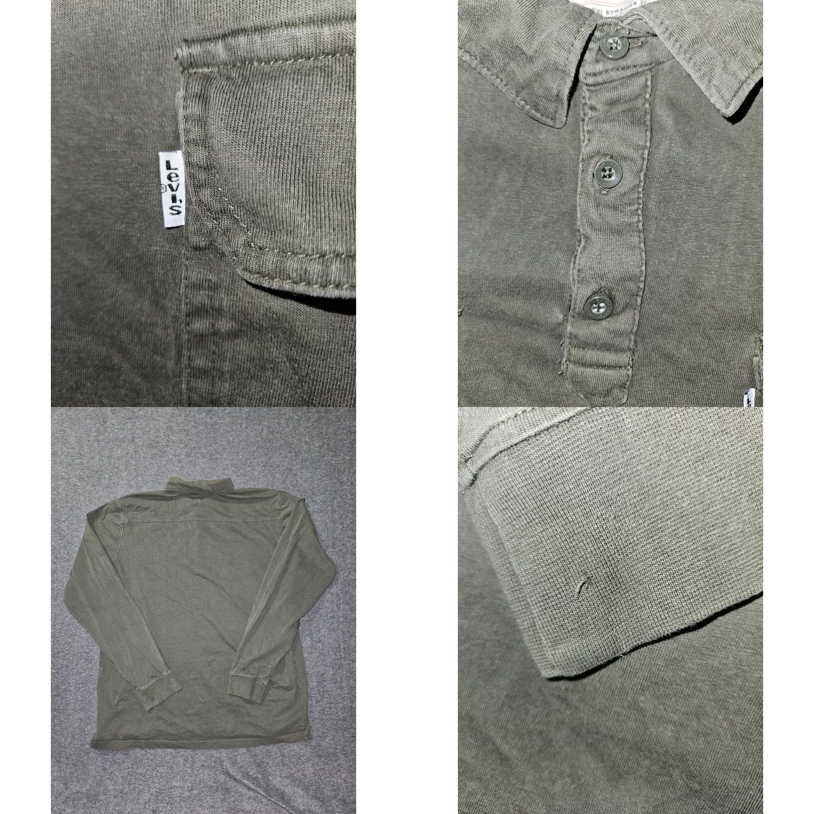 Levi's Levi's Shirt Mens XL Green Long Sleeve Button-Up Two Pocket Casual Workwear 90s Classic Outdoor Vintage: No Size US XL / EU 56 / 4 - 8 Thumbnail