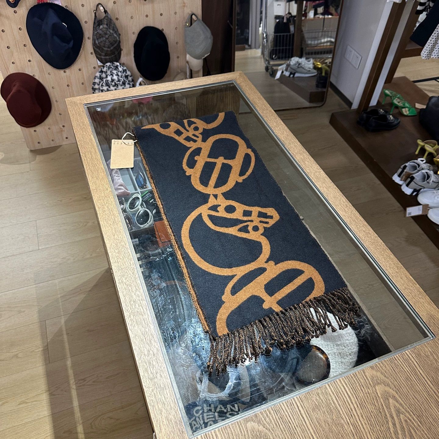 Hermes Hermès apr241 Horse 2-sided Tassel Cashmere Scarf 30x140cm Size ONE SIZE - 1 Thumbnail