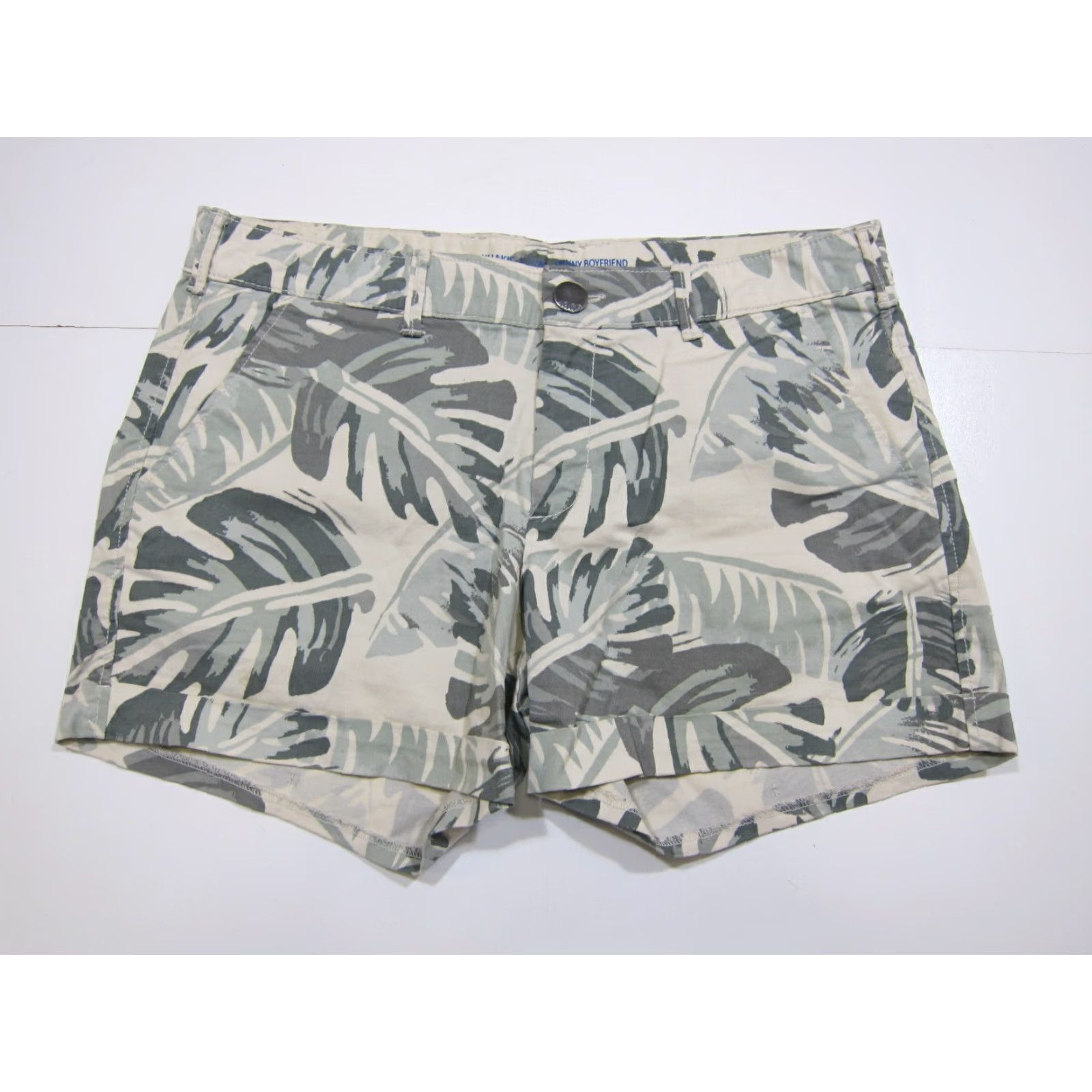 Gap Gap Cotton Green Floral Skinny Boyfriend Khaki Camo Chino Shorts Women Size 4 Size 24" / US 00 / IT 34 - 5 Thumbnail