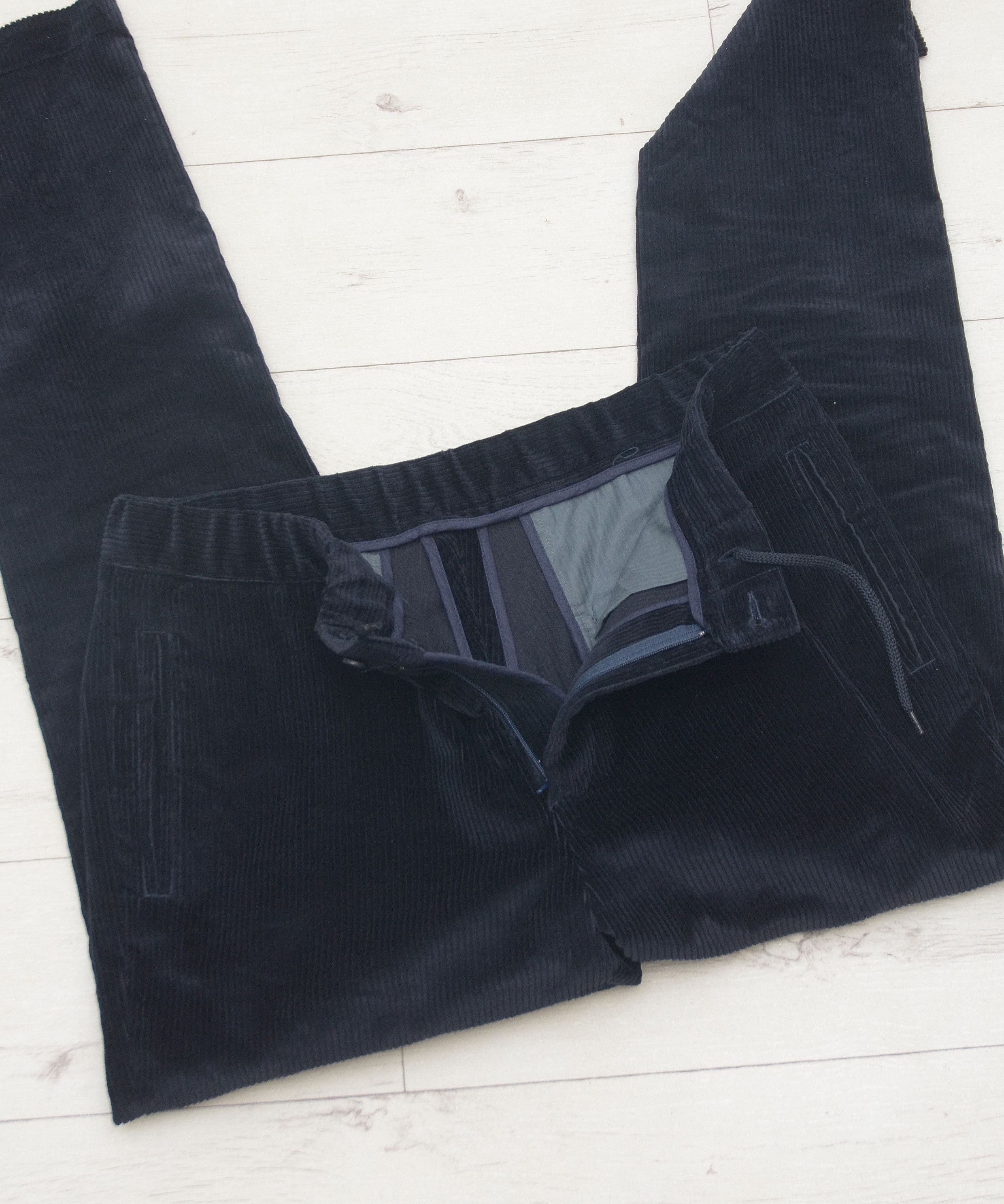 Daniele Alessandrini × Designer Daniele Alessandrini Quarantotto Navy Corduroy Velor Pants Size US 33 - 7 Thumbnail
