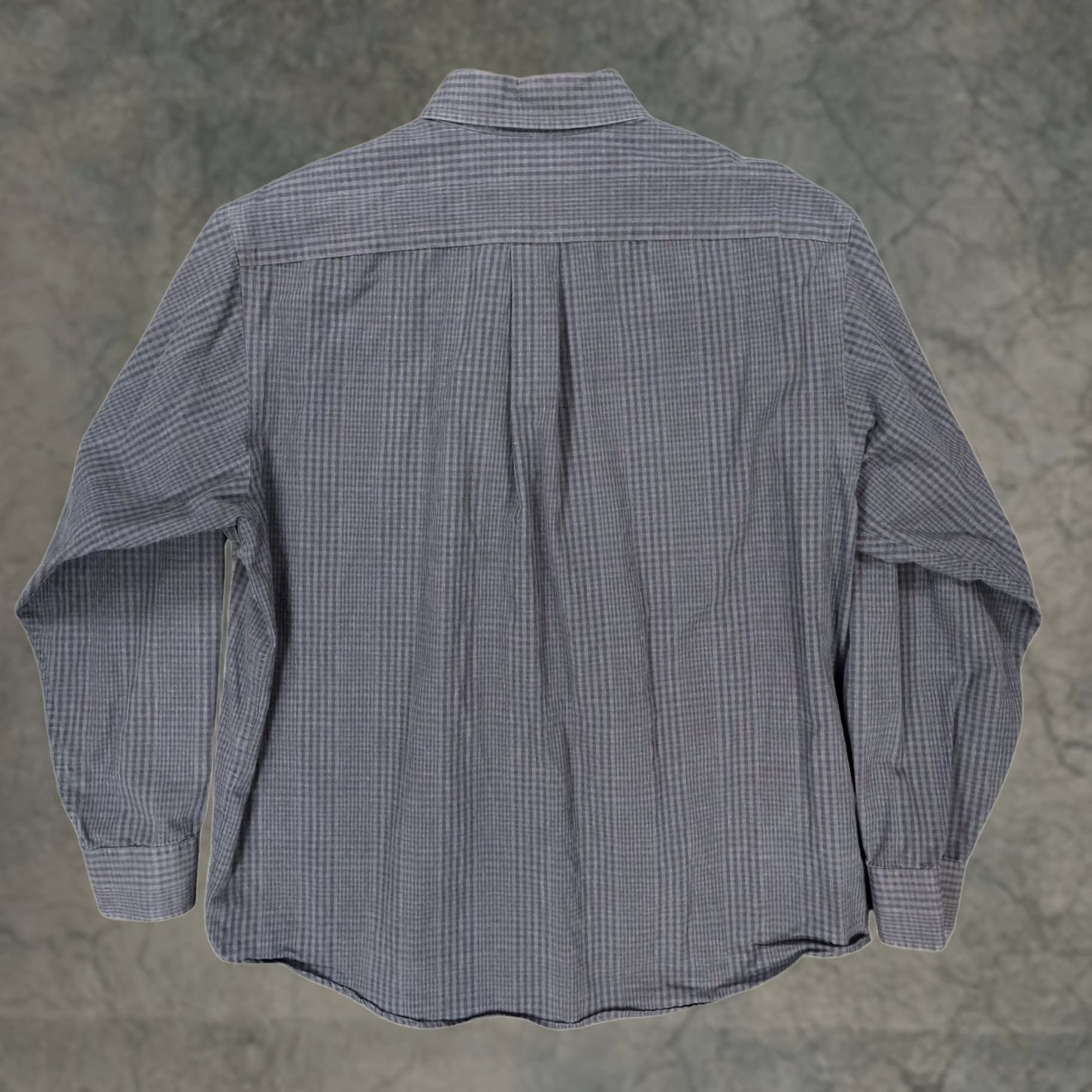 Roundtree & Yorke Roundtree & Yorke Shirt Mens L Black Button Down Gingham Plaid Cotton Size US L / EU 52-54 / 3 - 1 Thumbnail