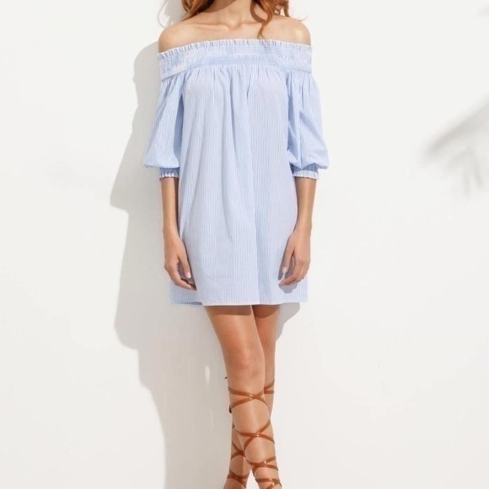 Shein Bardot Bishop Sleeves Cutout Self Tie Back dress Size S / US 4 / IT 40 - 4 Thumbnail
