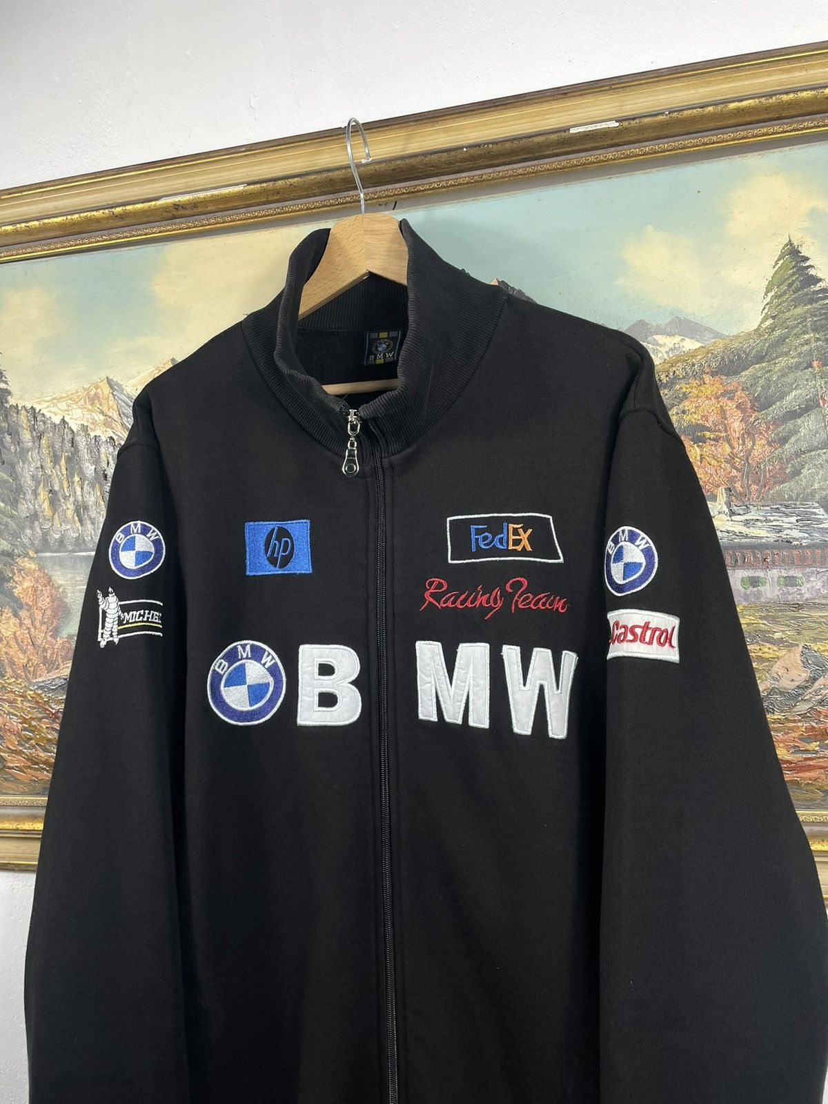 BMW BMW Vintage Retro Y2k 00s Zip Jacket Crewneck Race Nascar Size US XL / EU 56 / 4 - 4 Thumbnail
