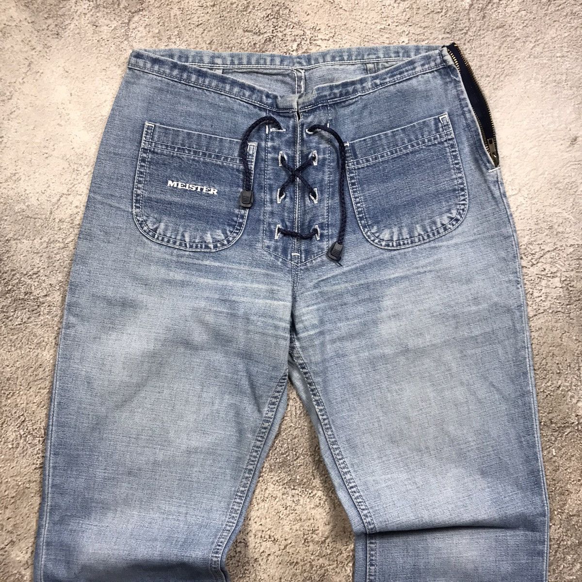 Vintage Vintage Y2K Baggy Distressed Flared Jeans Skate Grunge 28 Size 28" / US 6 / IT 42 - 3 Thumbnail