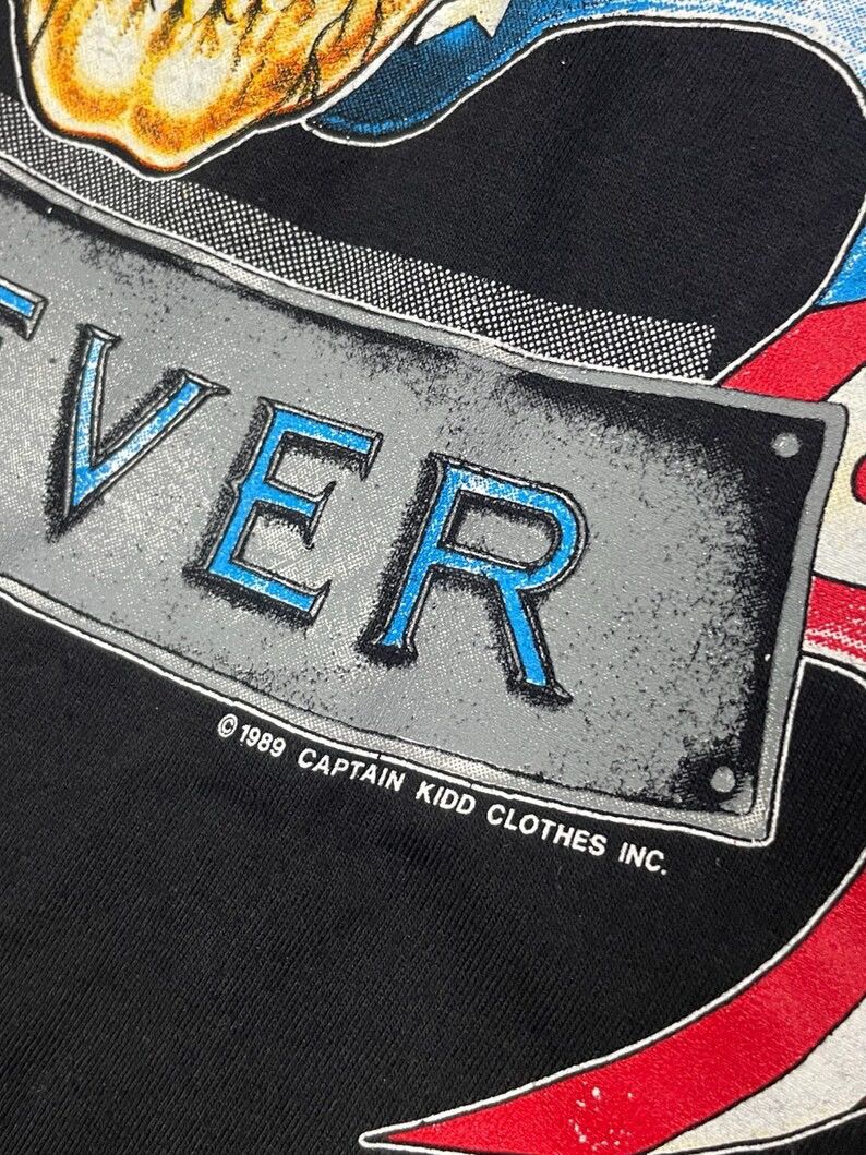 Band Tees × Vintage Bon Jovi Forever 1989 Vintage Bandshirt Tourshirt Tour Band Size US XL / EU 56 / 4 - 4 Thumbnail