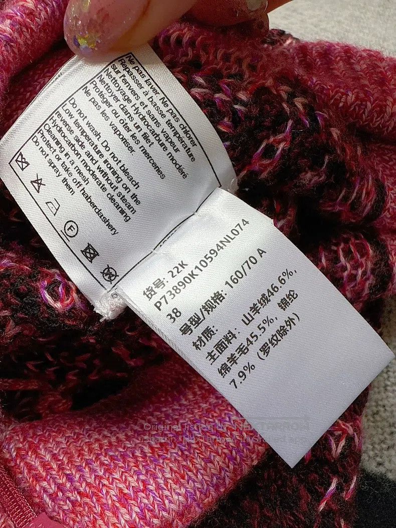 Chanel Chanel 22K autumn and winter show rose pink burgundy plaid Size 25" / US 0 / IT 36 - 7 Thumbnail