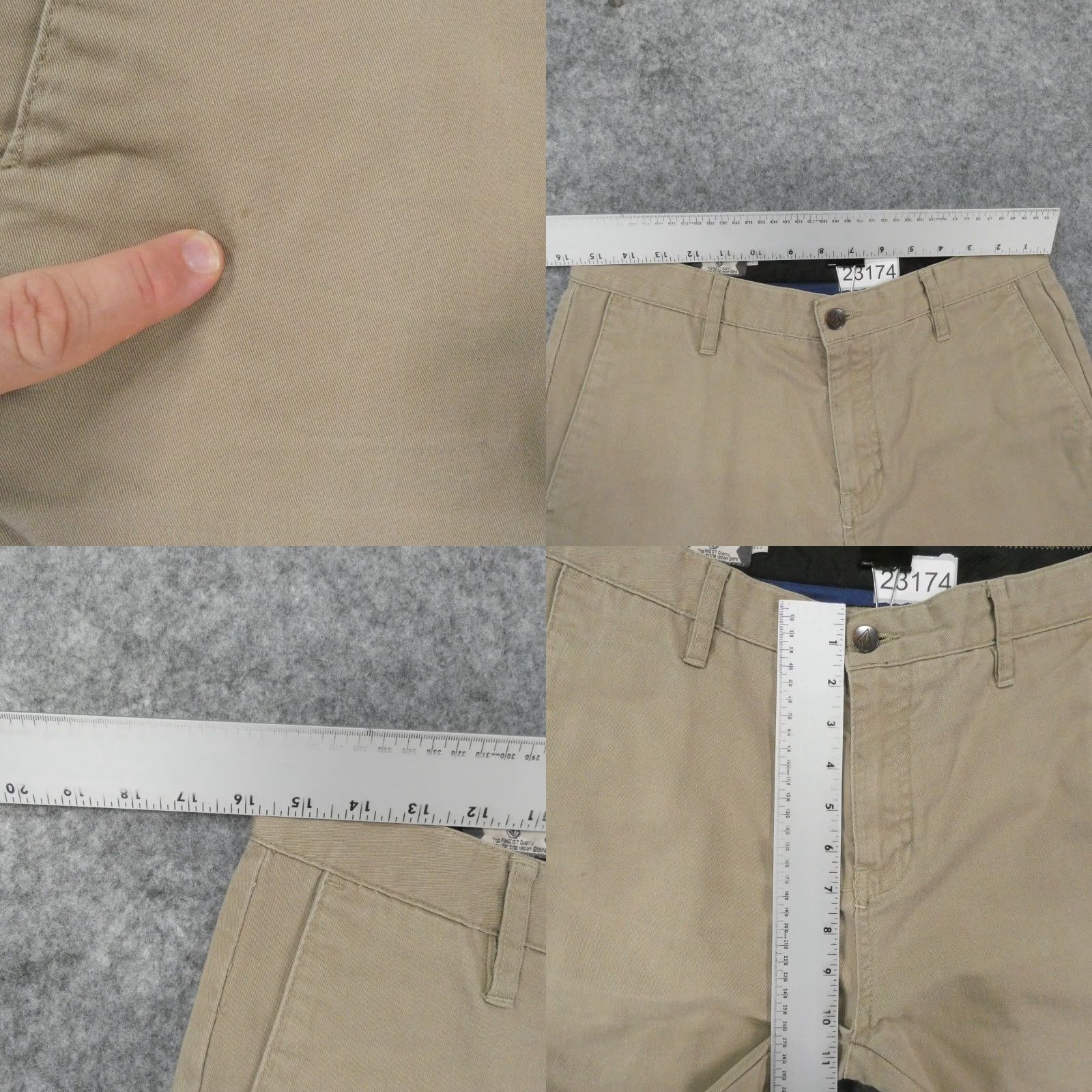 Volcom Volcom Shorts Mens 30 Chino Flat Front Khaki Casual Logo Lightweight Size US 31 - 8 Thumbnail