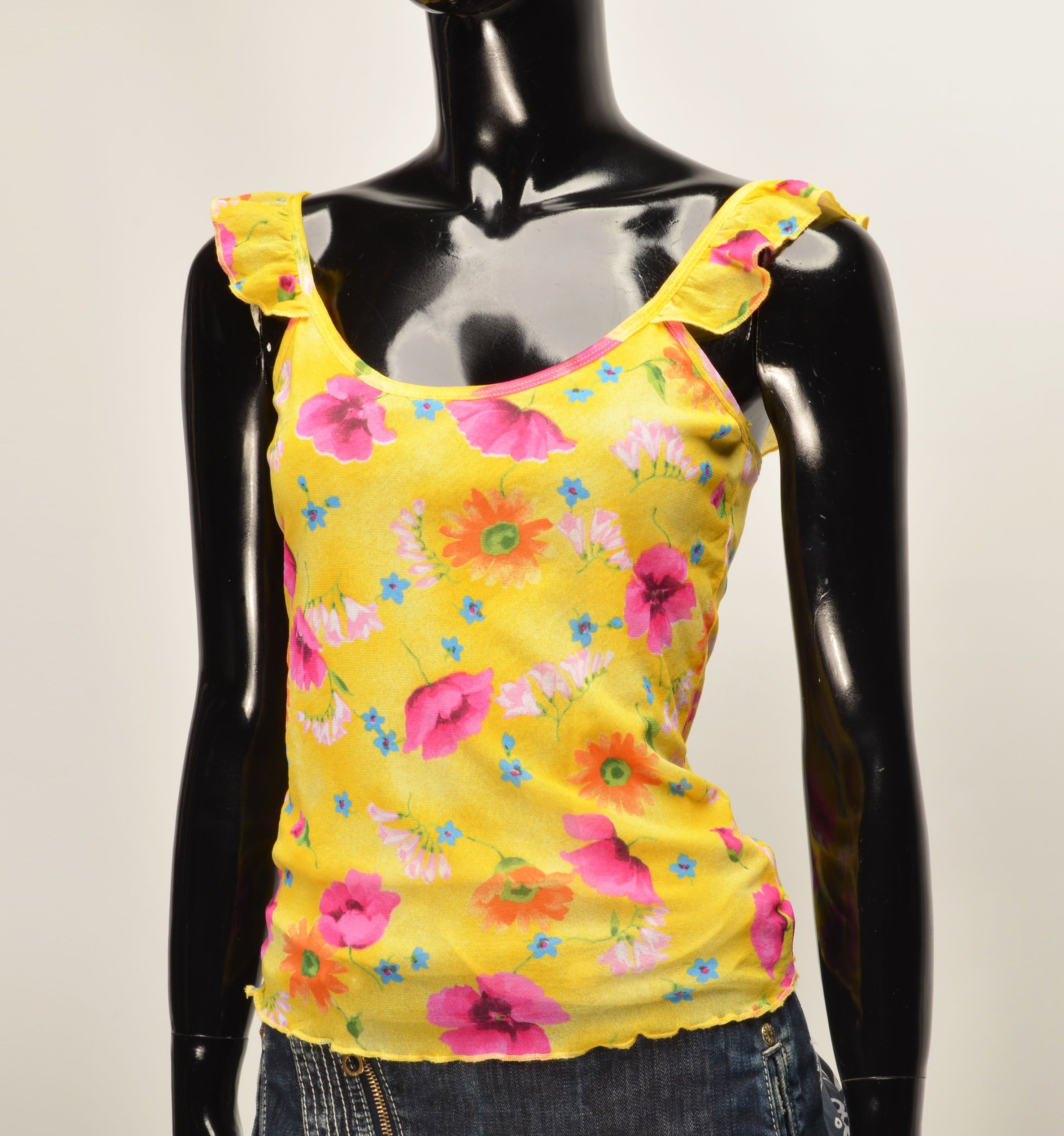 Vintage Vintage Per Una Y2K Fairy Floral Mesh Tank Top Size S / US 4 / IT 40 - 2 Thumbnail