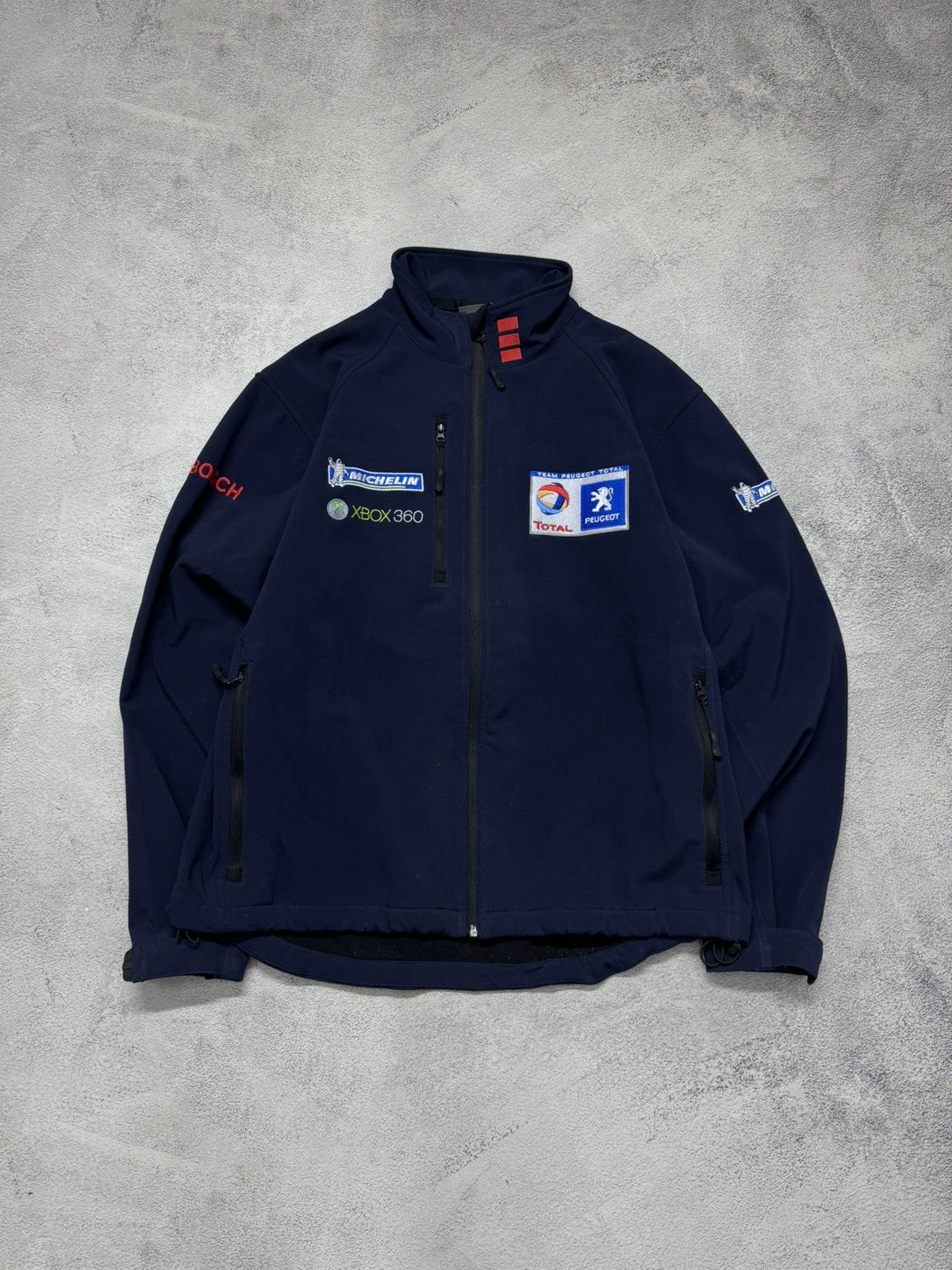 Jerzees Vintage Peugeot Sport Formula One Racing Soft Shell Jacket Size US L / EU 52-54 / 3 - 4 Thumbnail