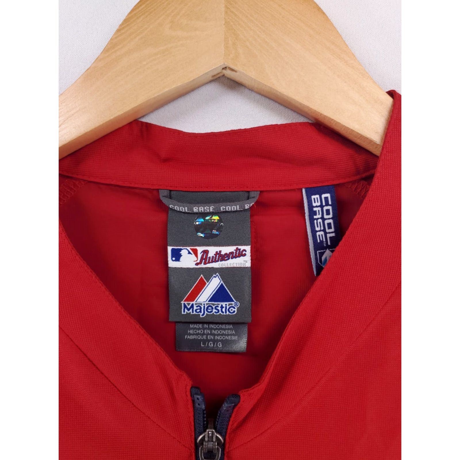 Vintage Majestic Cool Base 1/4 Zip Pullover Windbreaker St Louis Cardinals Red Mens L Size US L / EU 52-54 / 3 - 6 Thumbnail