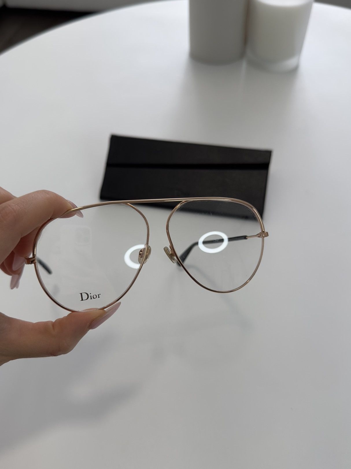 Dior Dior vintage aviator gold rim eyeglasses Size ONE SIZE - 7 Thumbnail