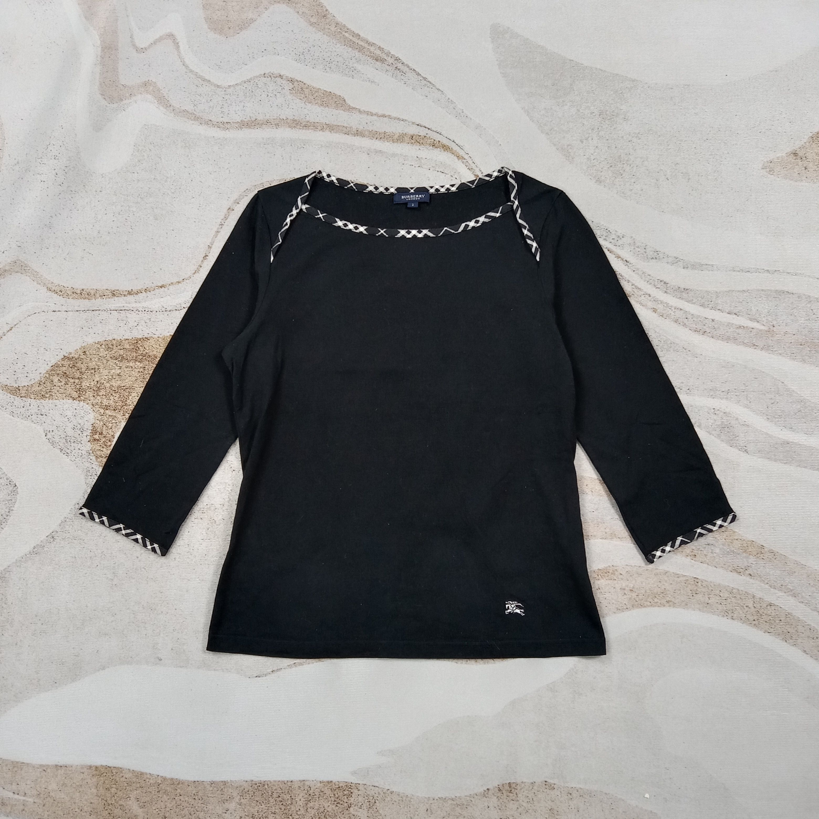 Burberry Burberry London Designer 3/4 Sleeve Tshirt C276N46 Size S / US 4 / IT 40 - 3 Thumbnail