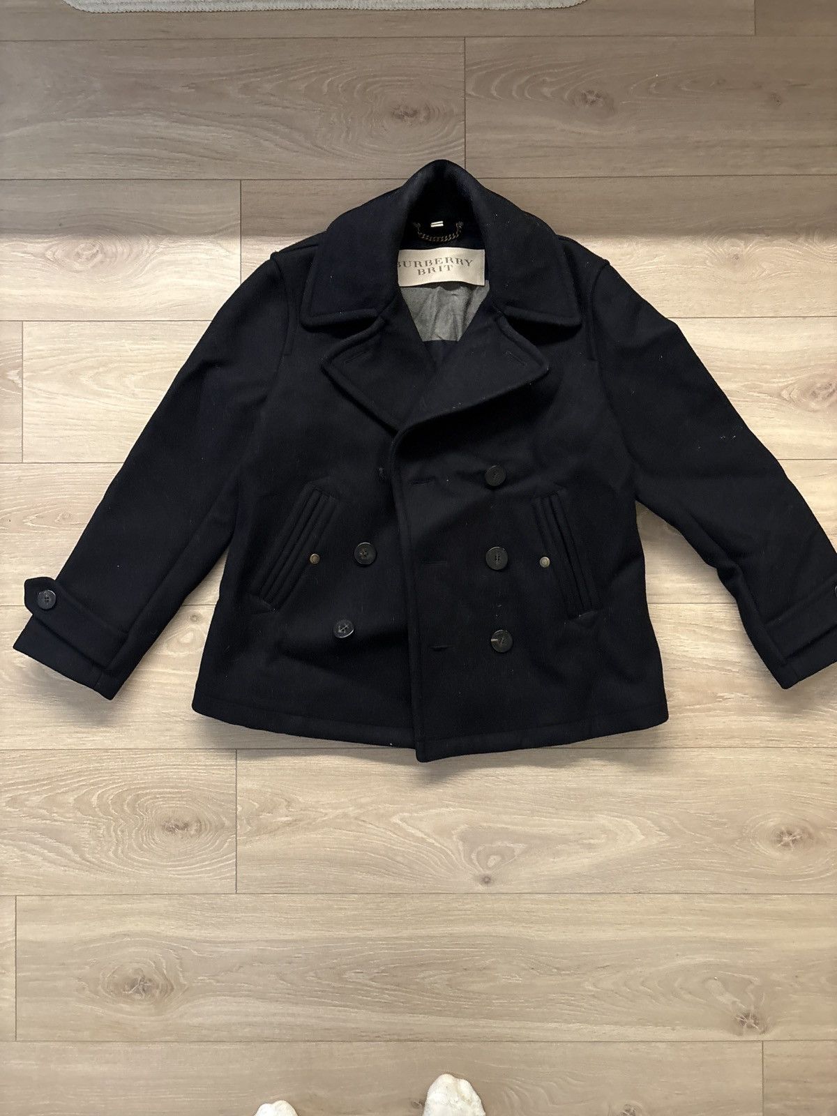 Burberry Vintage Burberry peacoat Size L / US 10 / IT 46 - 1 Thumbnail