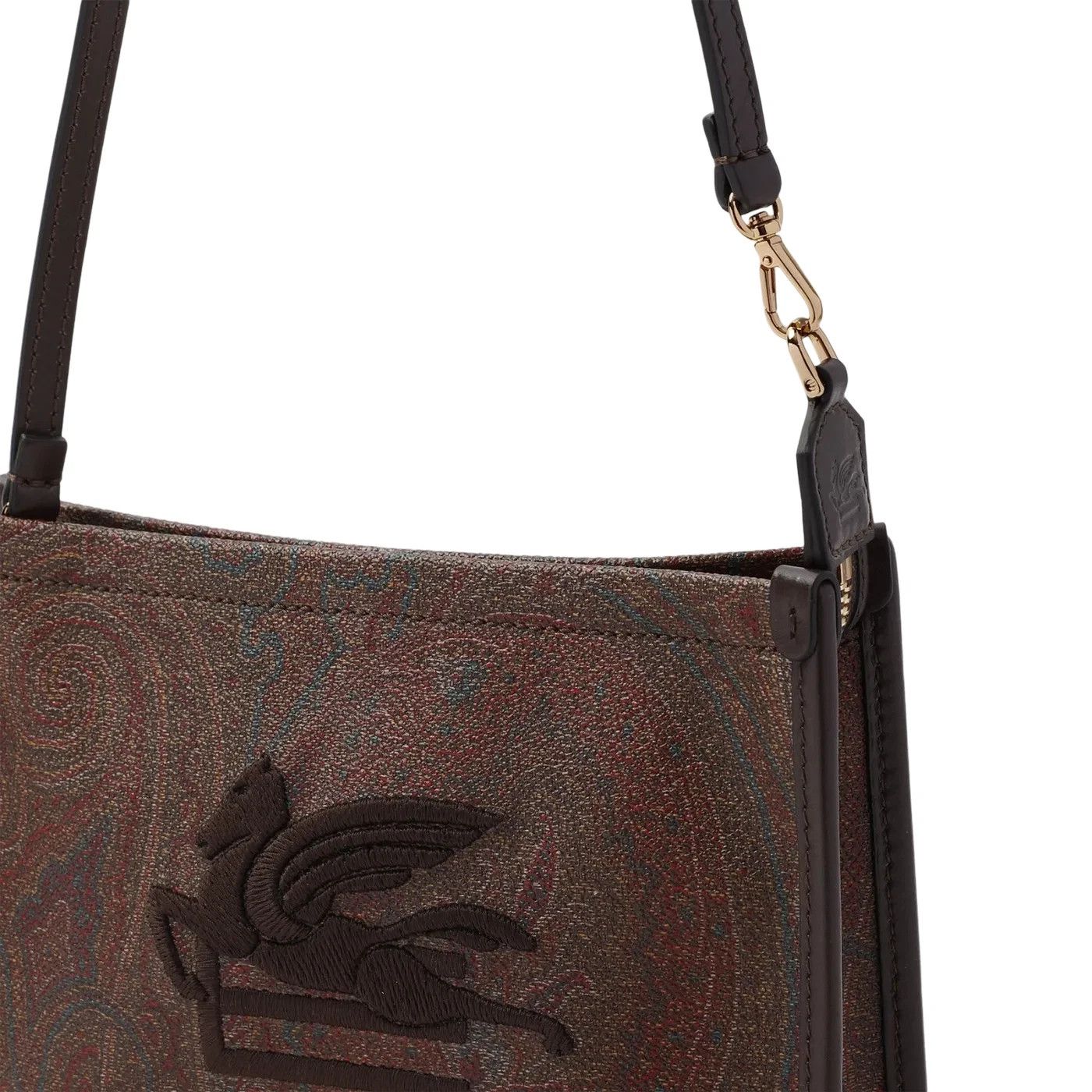 Etro ETRO Libra Paisley Brown Cotton Shoulder Bag Auth Size ONE SIZE - 3 Thumbnail