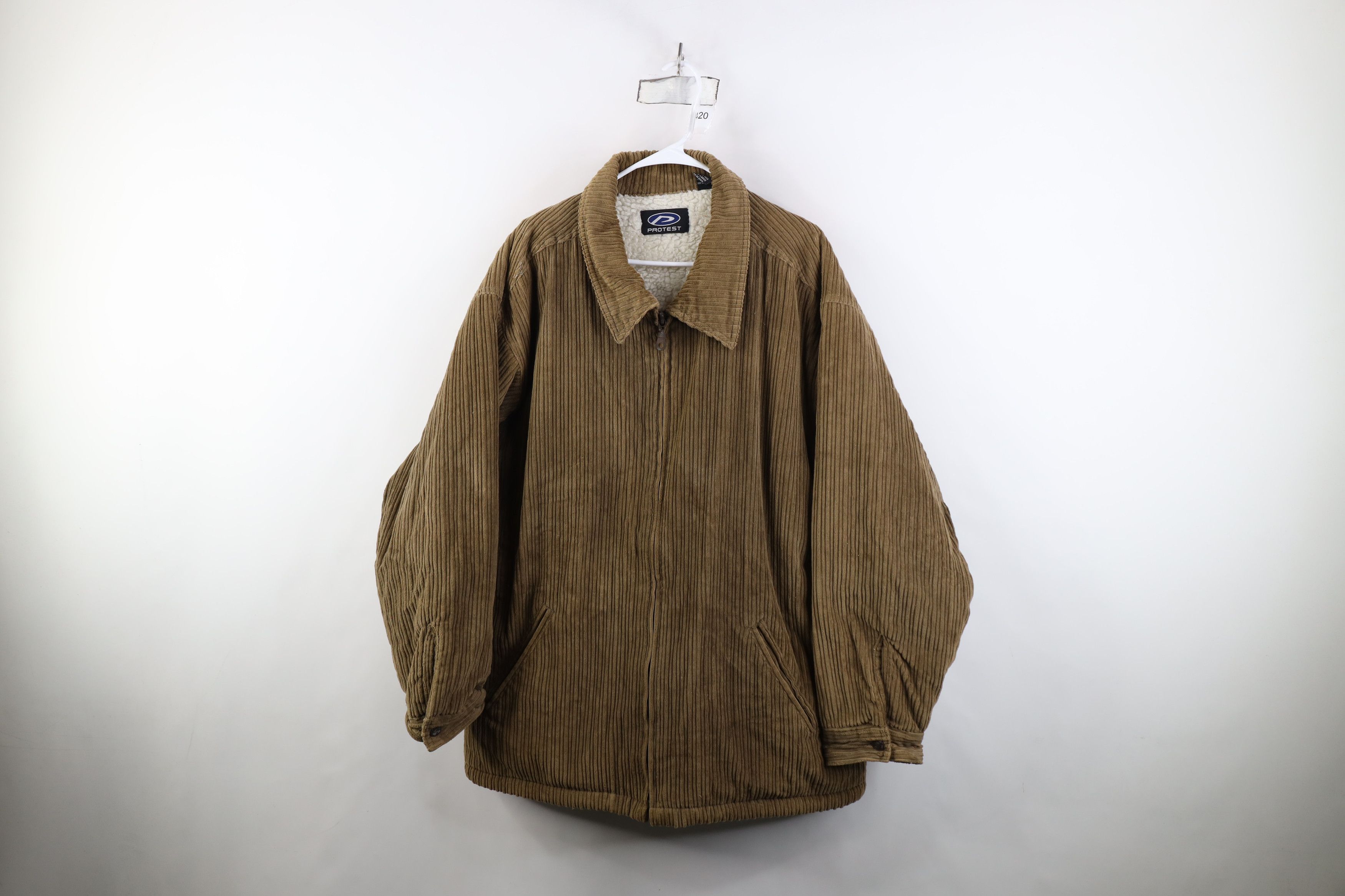Vintage Vintage 90s Streetwear Pile Fleece Lined Corduroy Jacket Size US XL / EU 56 / 4 - 1 Thumbnail