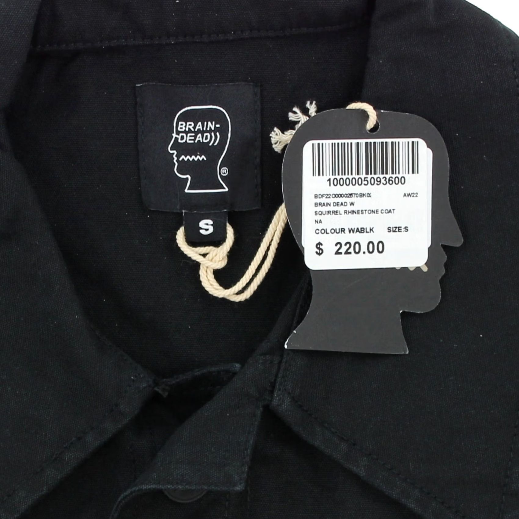 Brain Dead Brain Dead Squirrel Rhinestone Coat / Button-Up Shirt Jacket Unisex Slim Black N/A XS? Size S / US 4 / IT 40 - 3 Thumbnail