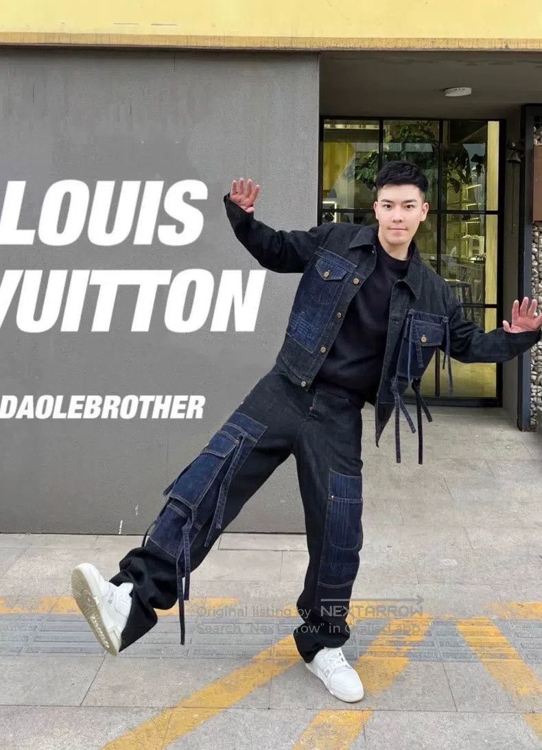 Louis Vuitton Bow-tie color-block denim jacket