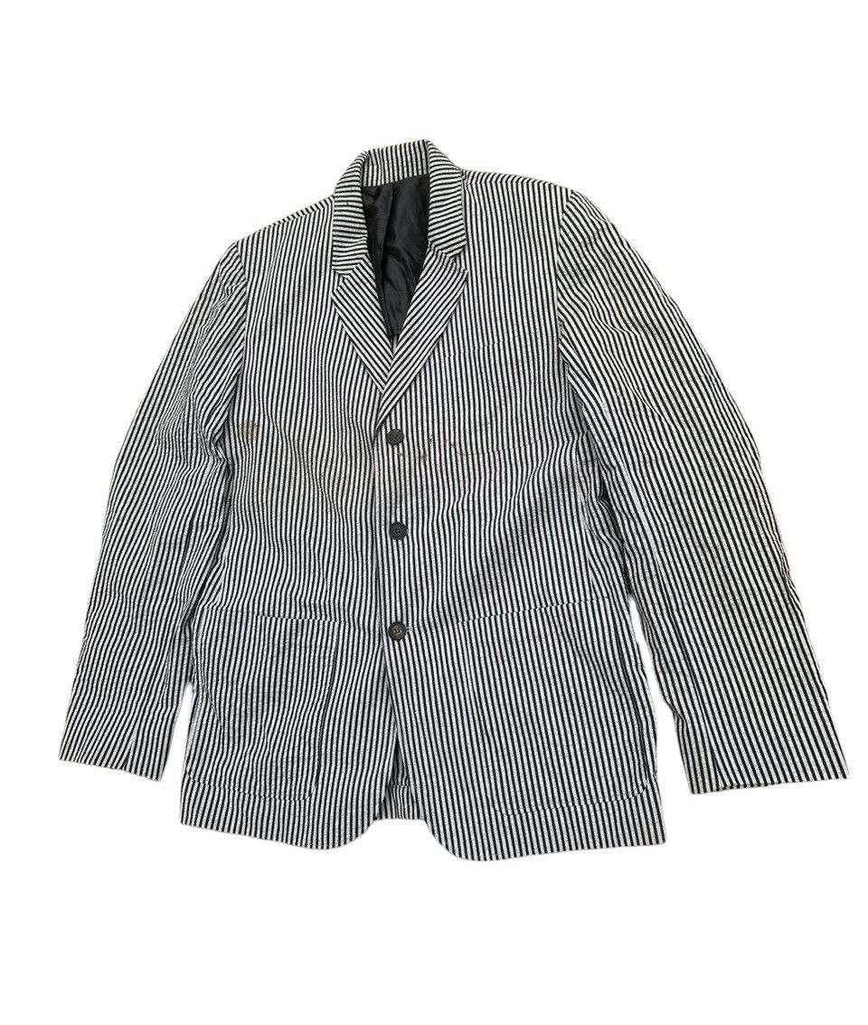 A.P.C. Vtg🔥A.P.C Striped Blazer Coat Jacket Size 38R - 6 Thumbnail