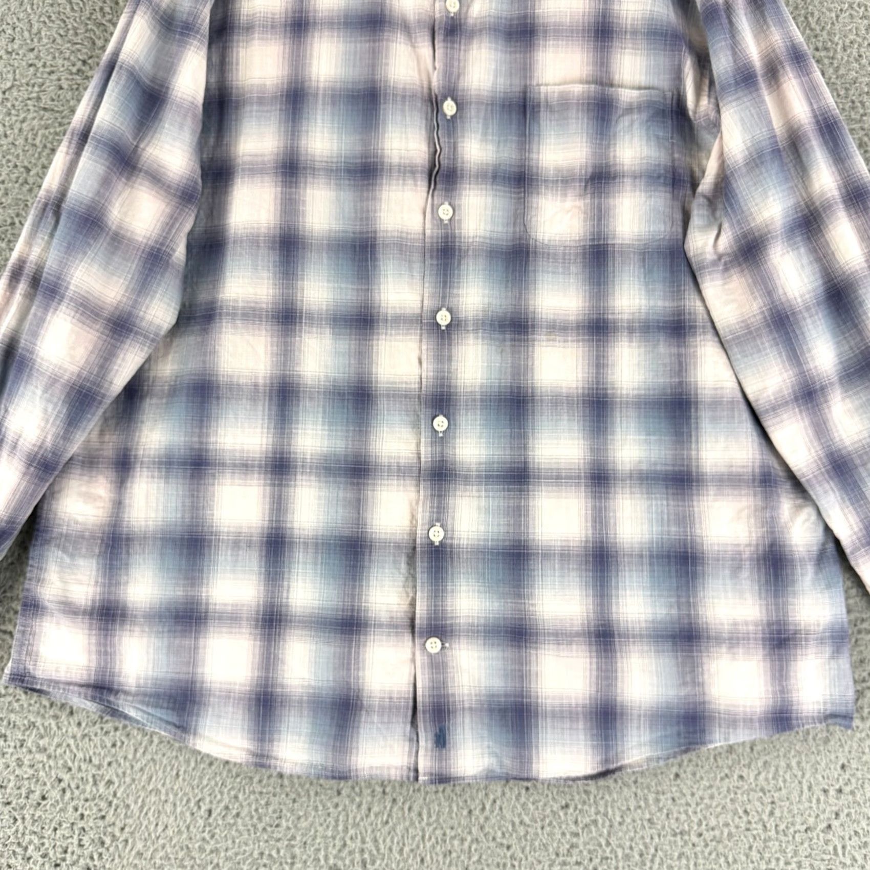 johnnie-O johnnie-O Coby Button-Up Shirt Mens XL Blue Plaid Long Sleeve Casual Shirt Size US XL / EU 56 / 4 - 4 Thumbnail