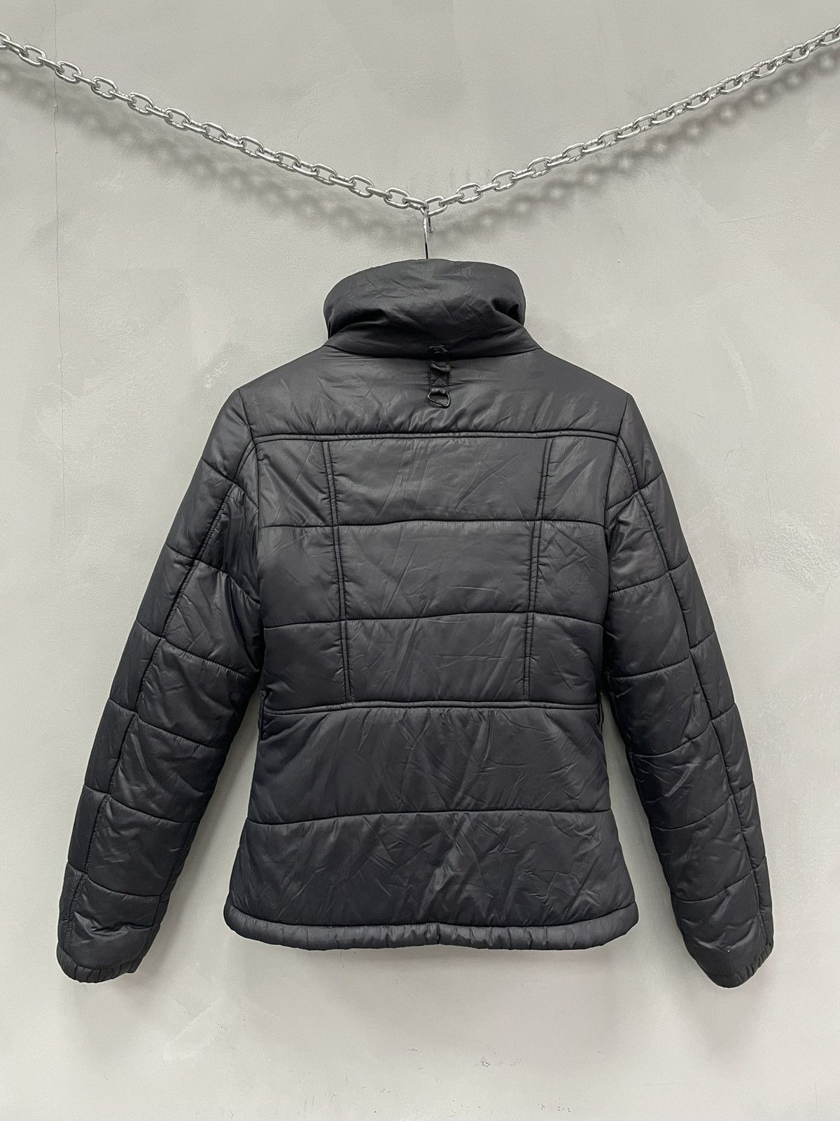 Diesel Diesel Black Puffer Jacket Biker Zipper Style Y2K Goth Size S / US 4 / IT 40 - 10 Thumbnail