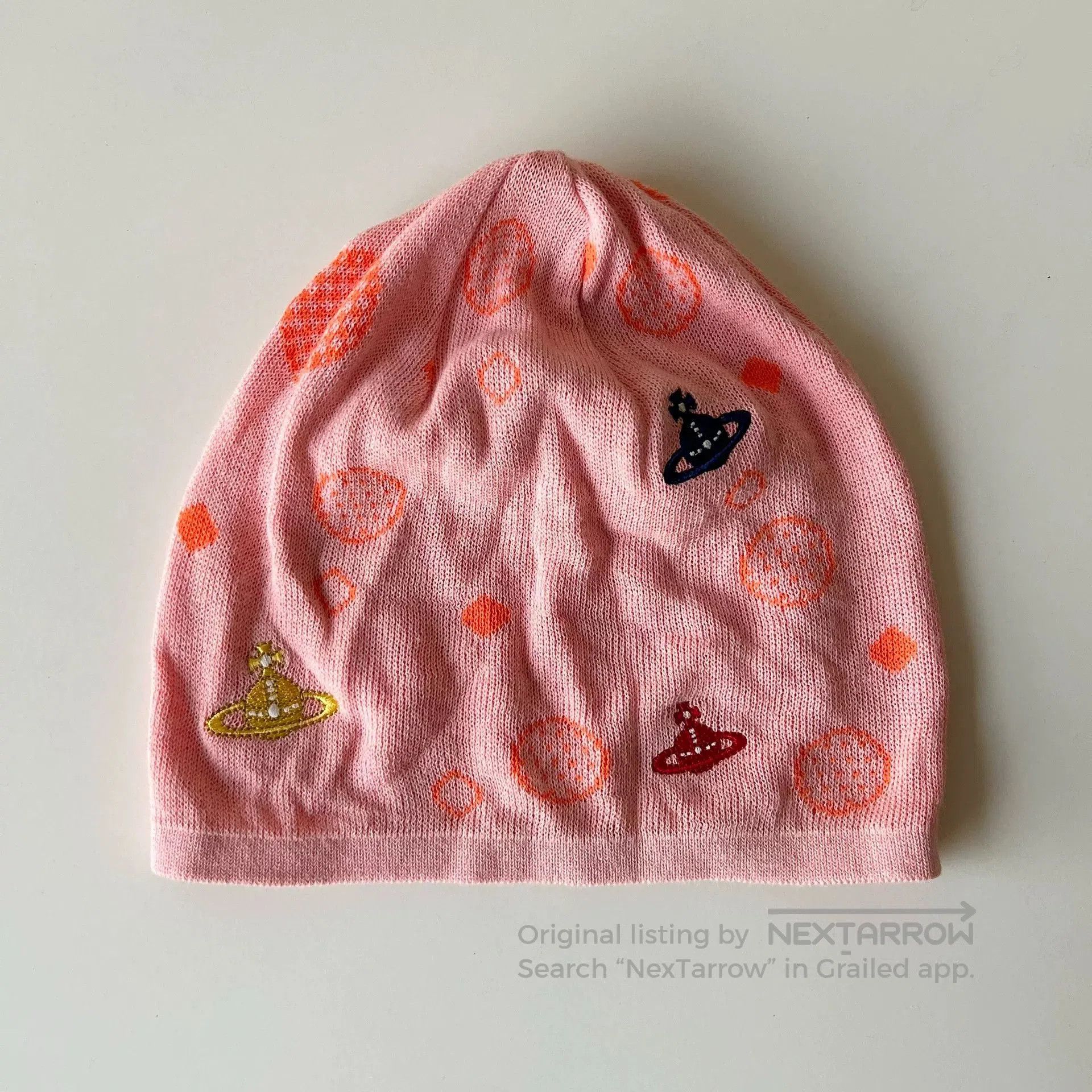 Vivienne Westwood Vivienne Westwood Pink Saturn Vintage Knit Hat. Size ONE SIZE - 2 Thumbnail