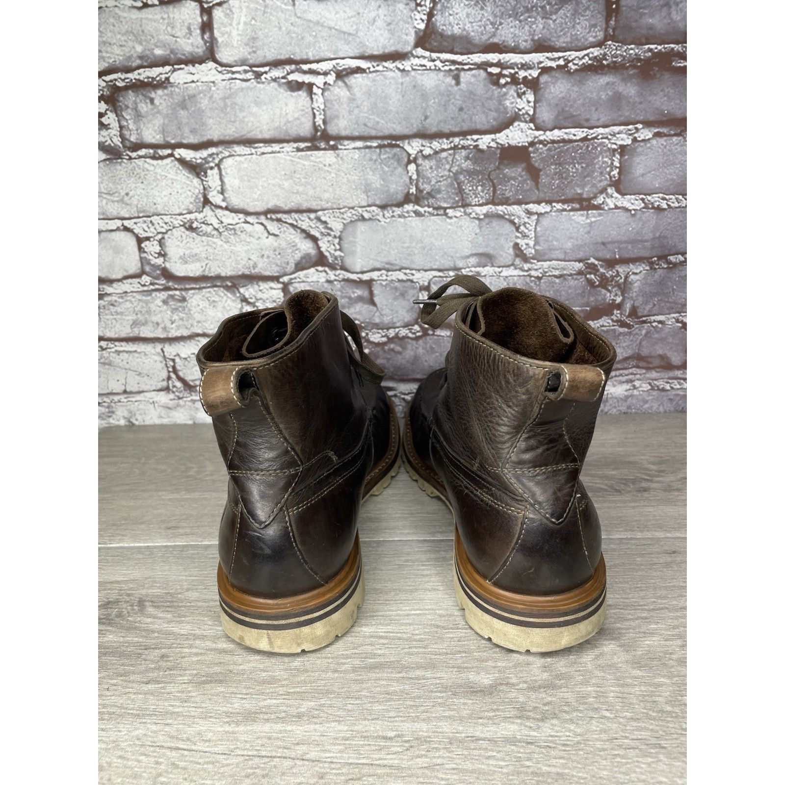 John Varvatos John Varvatos Eric Brown Leather Lace Moc Toe Work Chukka Bo Size US 9 / EU 42 - 17 Thumbnail