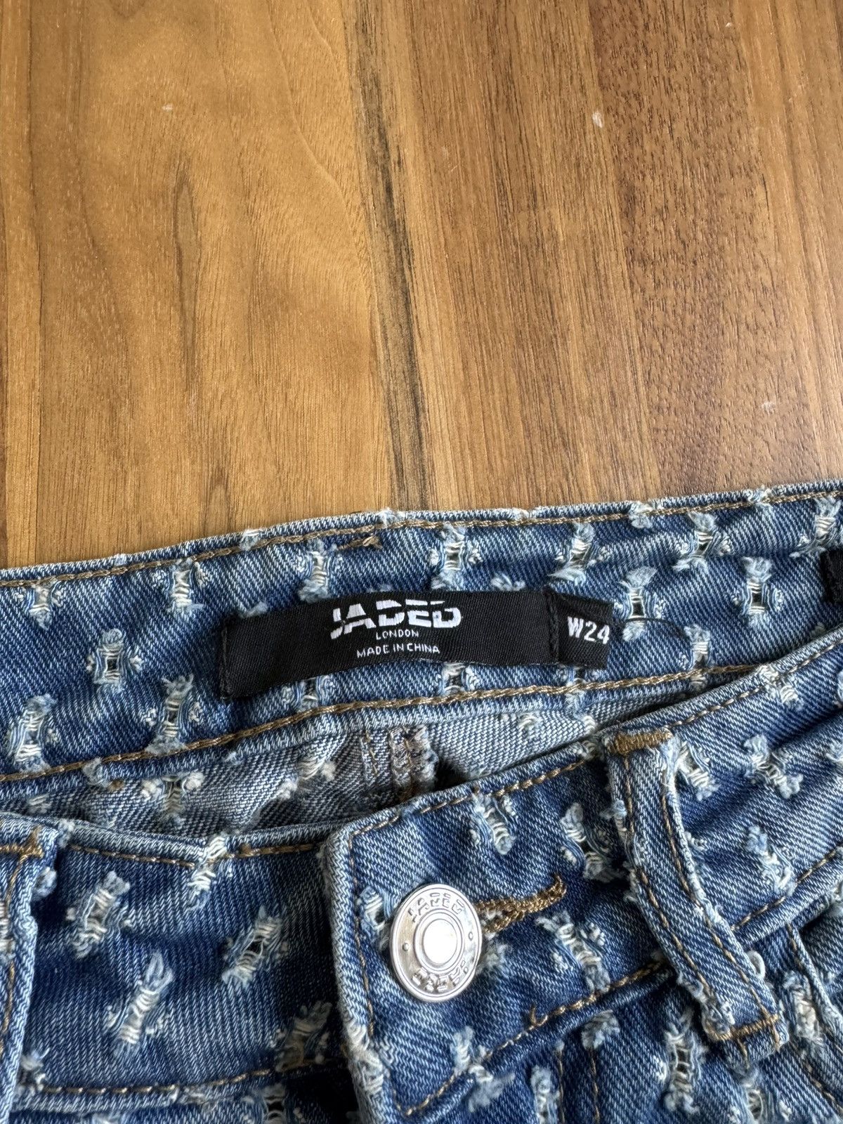 Jaded London Jaded London Distressed Light Blue Jeans — Women's Size 24" / US 00 / IT 34 - 4 Thumbnail
