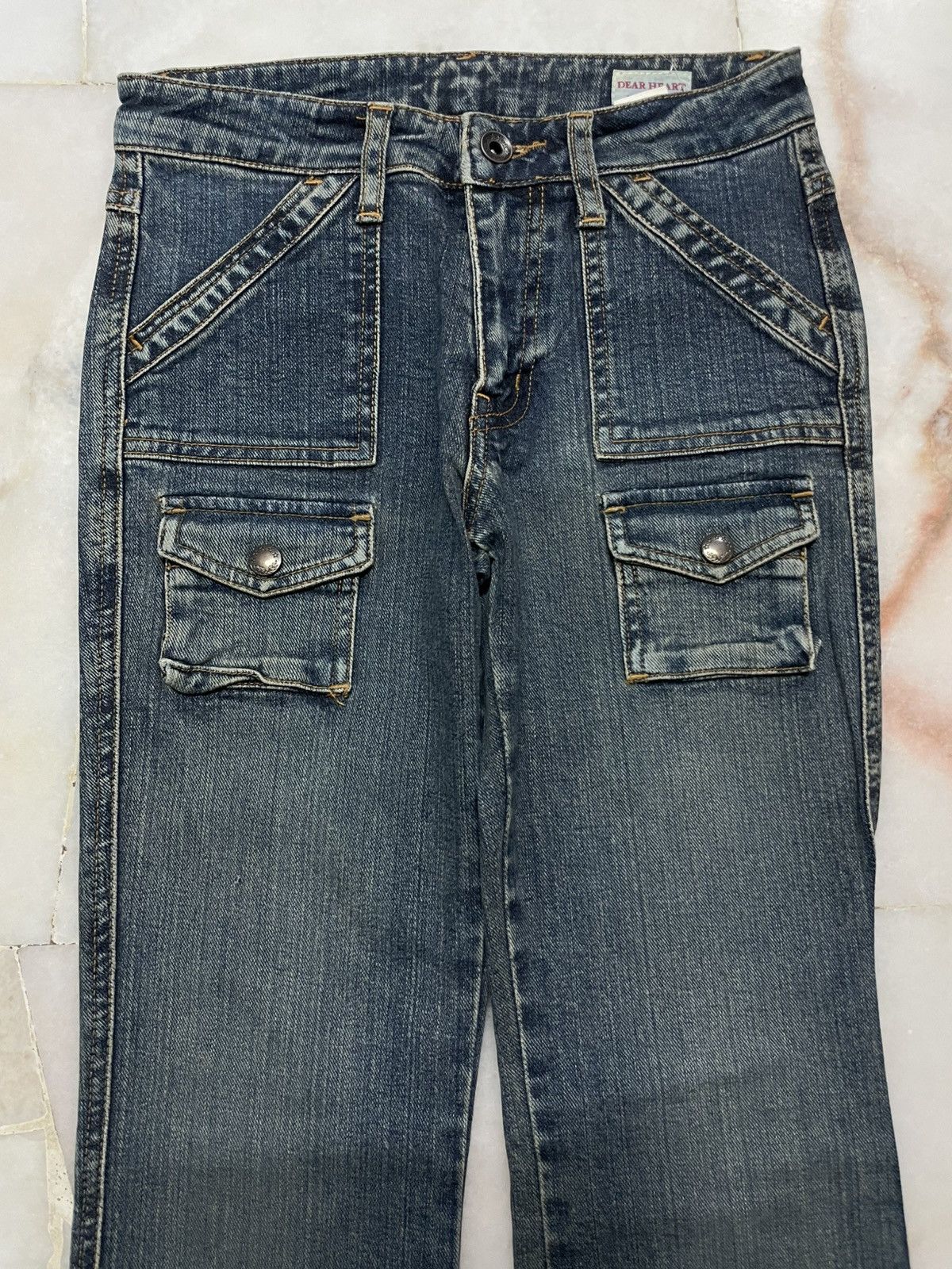 Vintage 💥Bootcut💥90s Dear Heart Japan Bushpants Mudwash Rare Pocket Size 25" / US 0 / IT 36 - 3 Thumbnail
