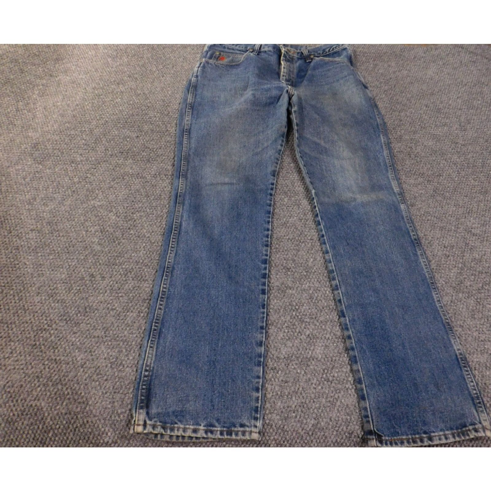 Wrangler VINTAGE Wrangler Jeans Mens 36x34 Blue Denim Straight Leg TwoX Skull Patch 90s Size US 36 / EU 52 - 2 Thumbnail