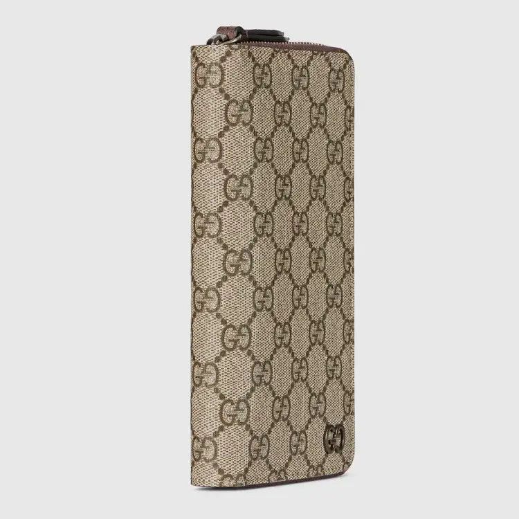Gucci oc11z1225 Size: OS / Zip Around Wallet in Brown & Beige Size ONE SIZE - 3 Thumbnail